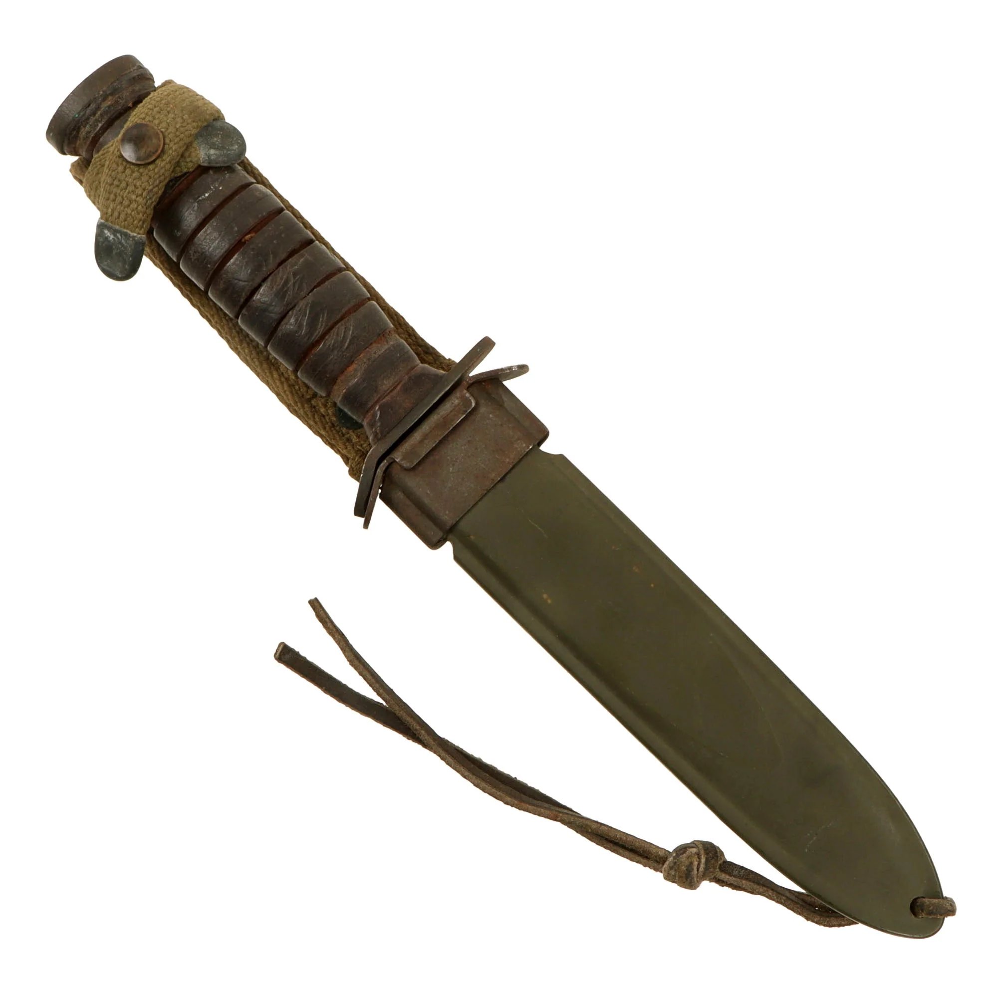 Original U.S. WWII Named Blade Marked Second Pattern M3 Fighting Knife by Imperial Knife Co. with Updated M8 Scabbard by B.M. Co. — image 4
