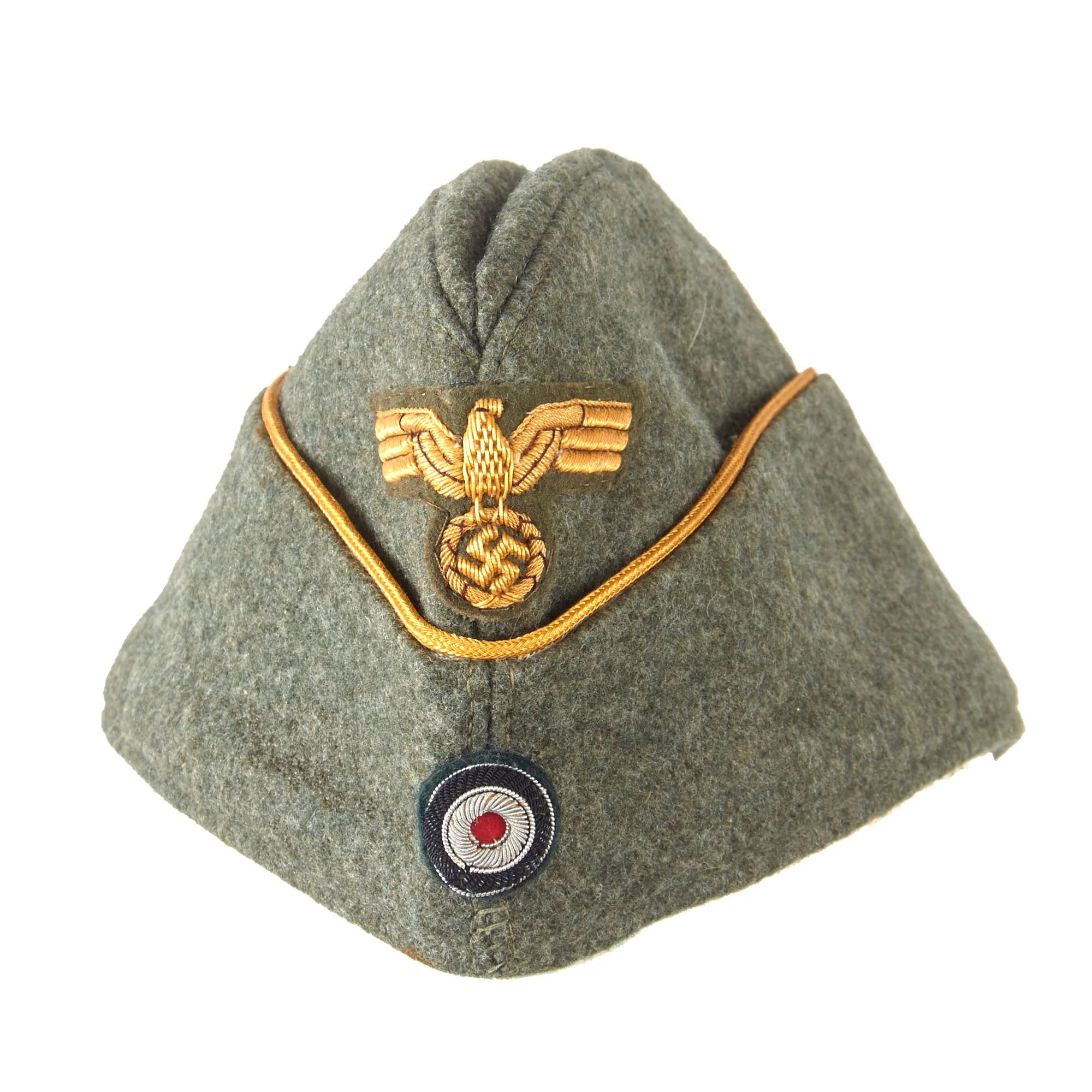 Original German WWII Kriegsmarine Coastal Artillery Officer M38 Overseas Wool Cap in size 59cm - Küstenartillerie — image 2