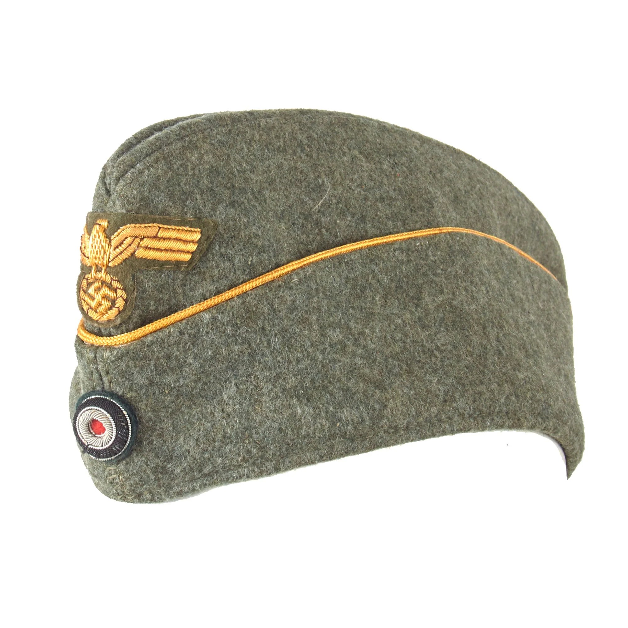 Original German WWII Kriegsmarine Coastal Artillery Officer M38 Overseas Wool Cap in size 59cm - Küstenartillerie — image 3