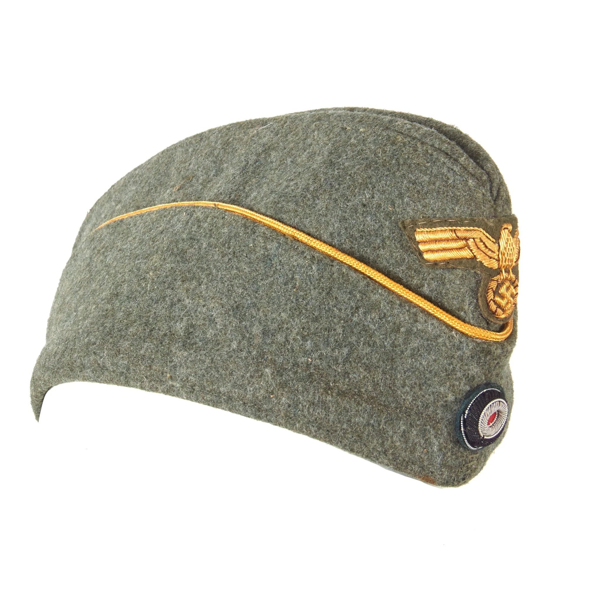 Original German WWII Kriegsmarine Coastal Artillery Officer M38 Overseas Wool Cap in size 59cm - Küstenartillerie — image 4