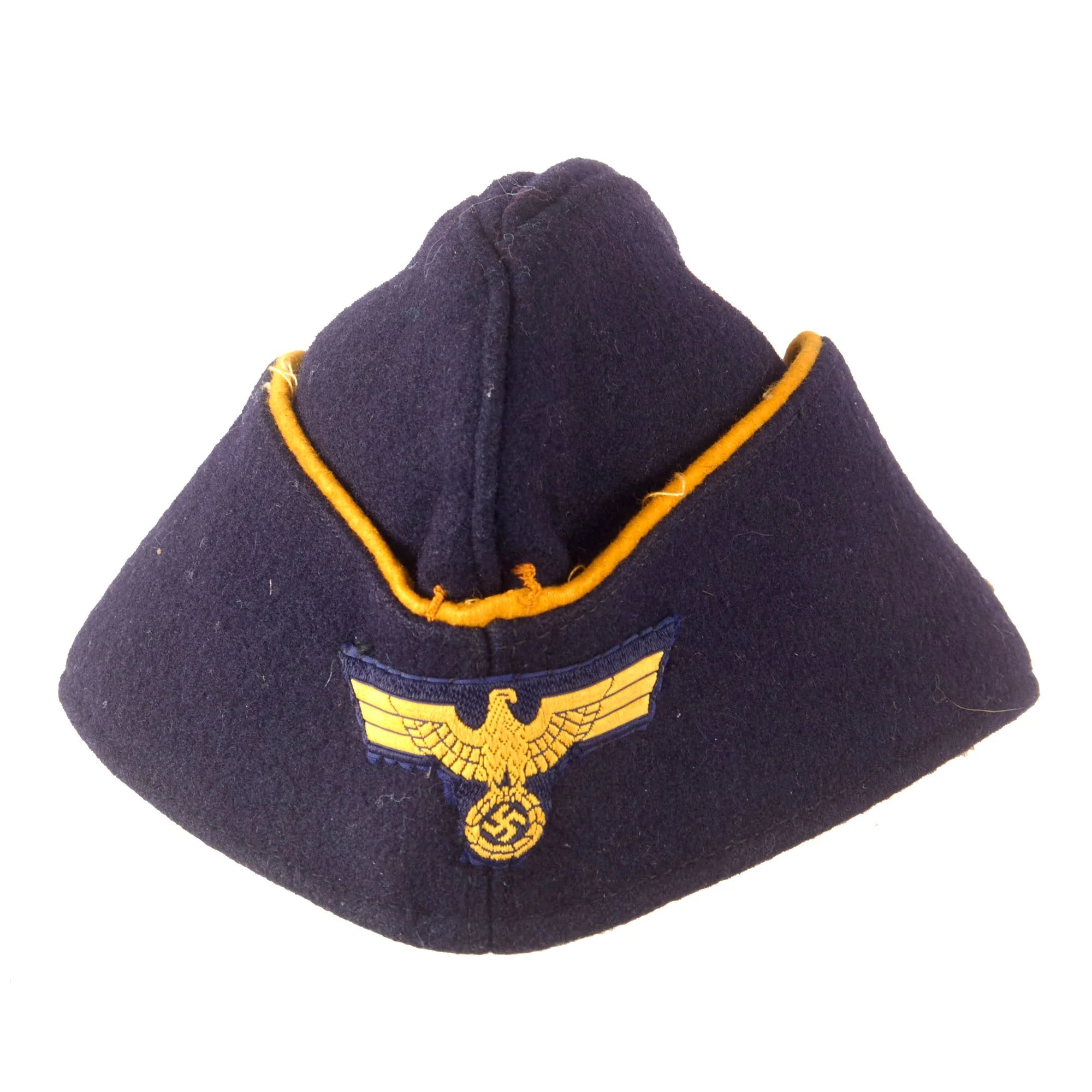 Original German WWII 1944 Dated Kriegsmarine Female Auxiliary (Marinehelferinnen) M38 Overseas Cap in Size 58cm with RBNr. Marking - Schiffchen — image 2