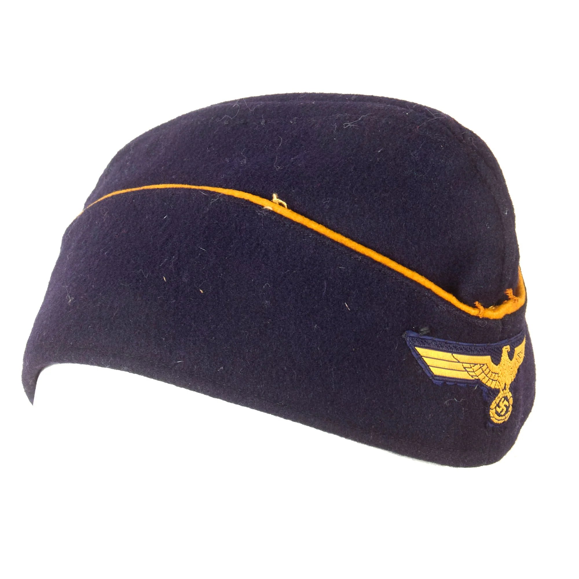 Original German WWII 1944 Dated Kriegsmarine Female Auxiliary (Marinehelferinnen) M38 Overseas Cap in Size 58cm with RBNr. Marking - Schiffchen — image 4