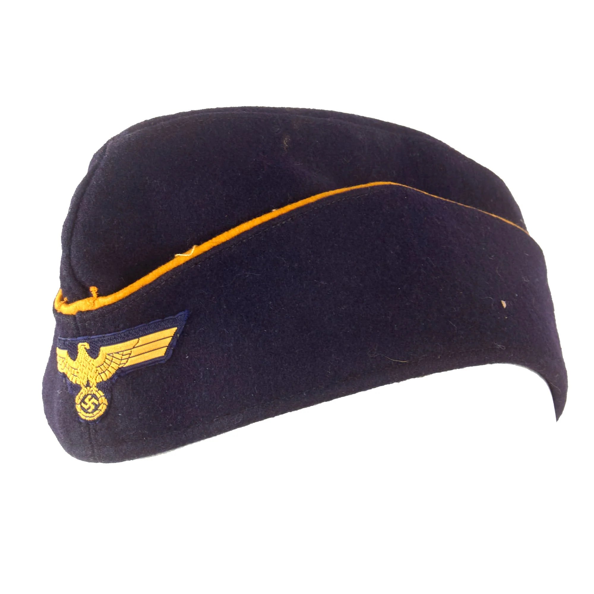 Original German WWII 1944 Dated Kriegsmarine Female Auxiliary (Marinehelferinnen) M38 Overseas Cap in Size 58cm with RBNr. Marking - Schiffchen — image 5
