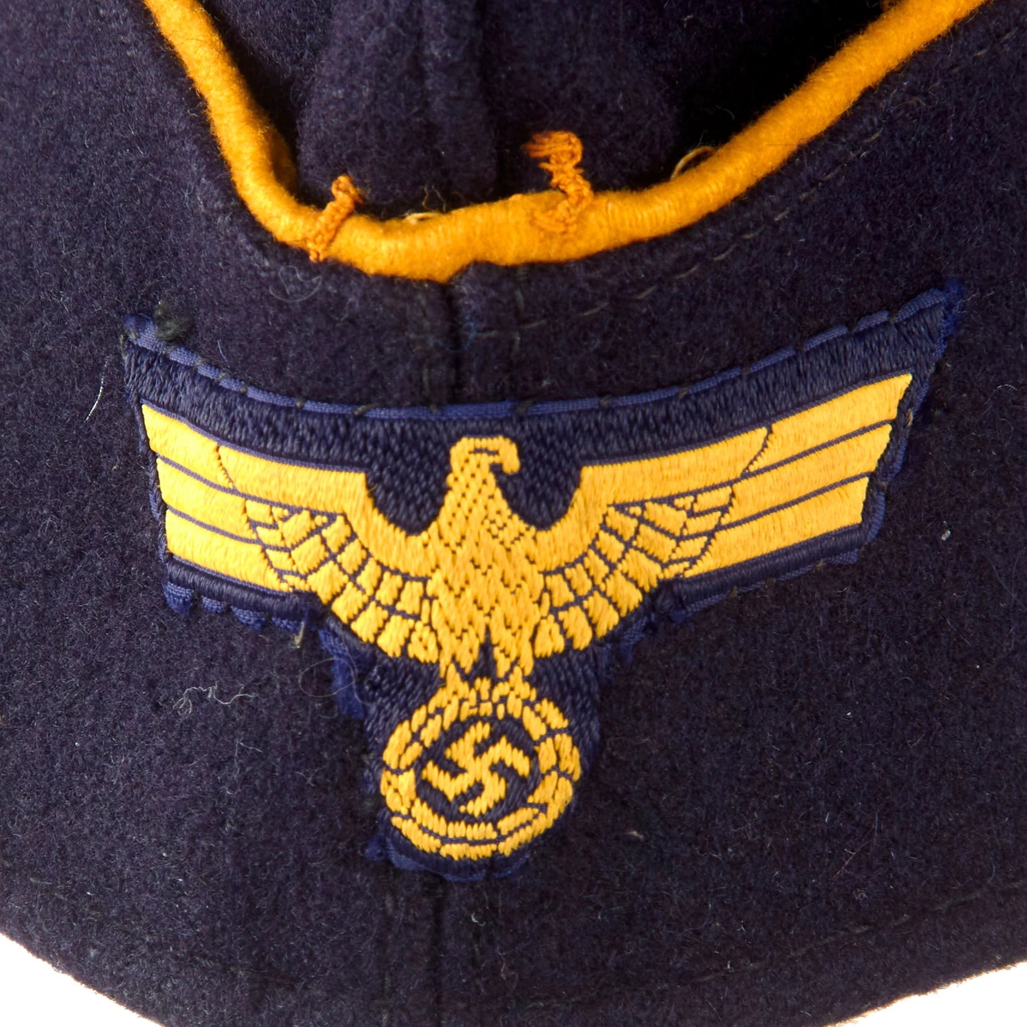 Original German WWII 1944 Dated Kriegsmarine Female Auxiliary (Marinehelferinnen) M38 Overseas Cap in Size 58cm with RBNr. Marking - Schiffchen — image 6