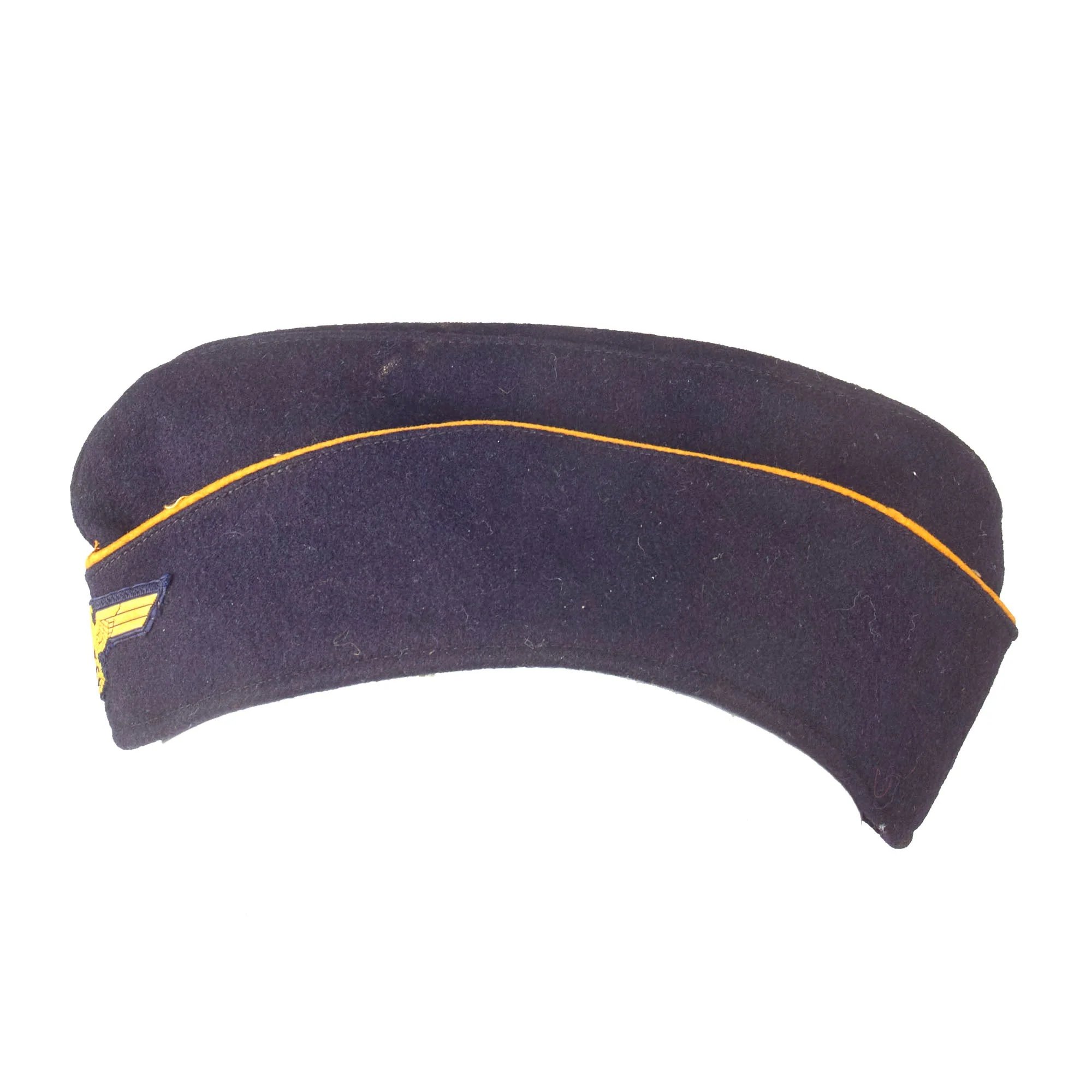 Original German WWII 1944 Dated Kriegsmarine Female Auxiliary (Marinehelferinnen) M38 Overseas Cap in Size 58cm with RBNr. Marking - Schiffchen — image 7