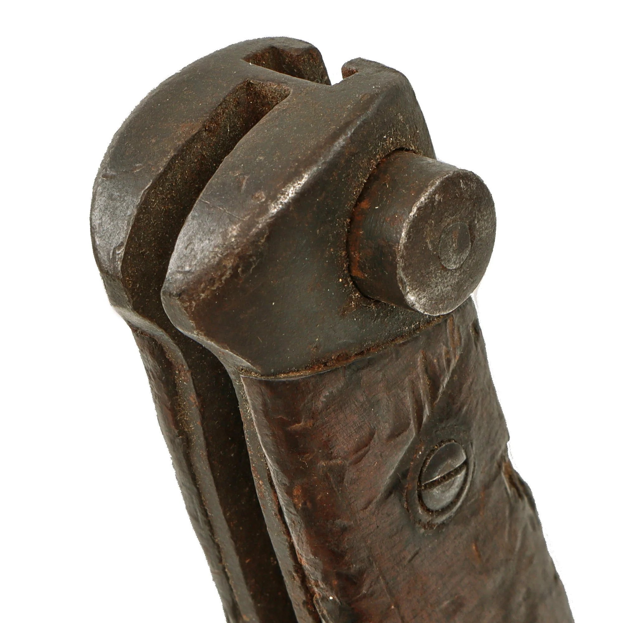 Original Italian WWII M1938 Mannlicher Carcano Short Rifle Folding Converted to Fixed Blade Bayonet with Scabbard — image 10