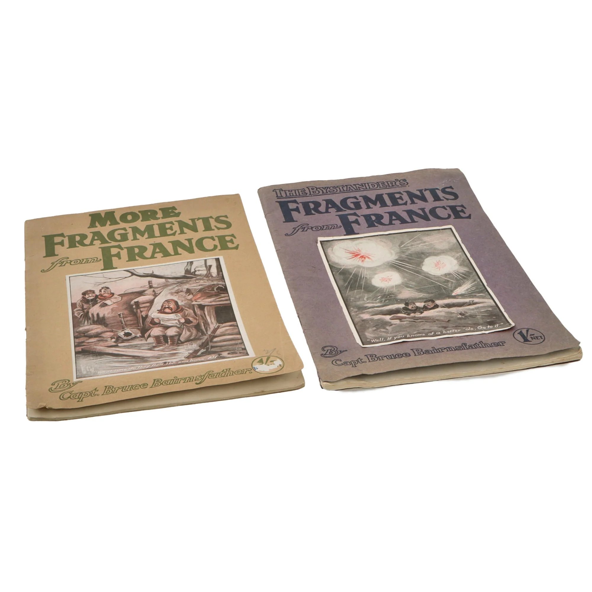 Original British WWI Bruce Bairnsfather Cartoon Books with War Relief Plates - Rare — image 11