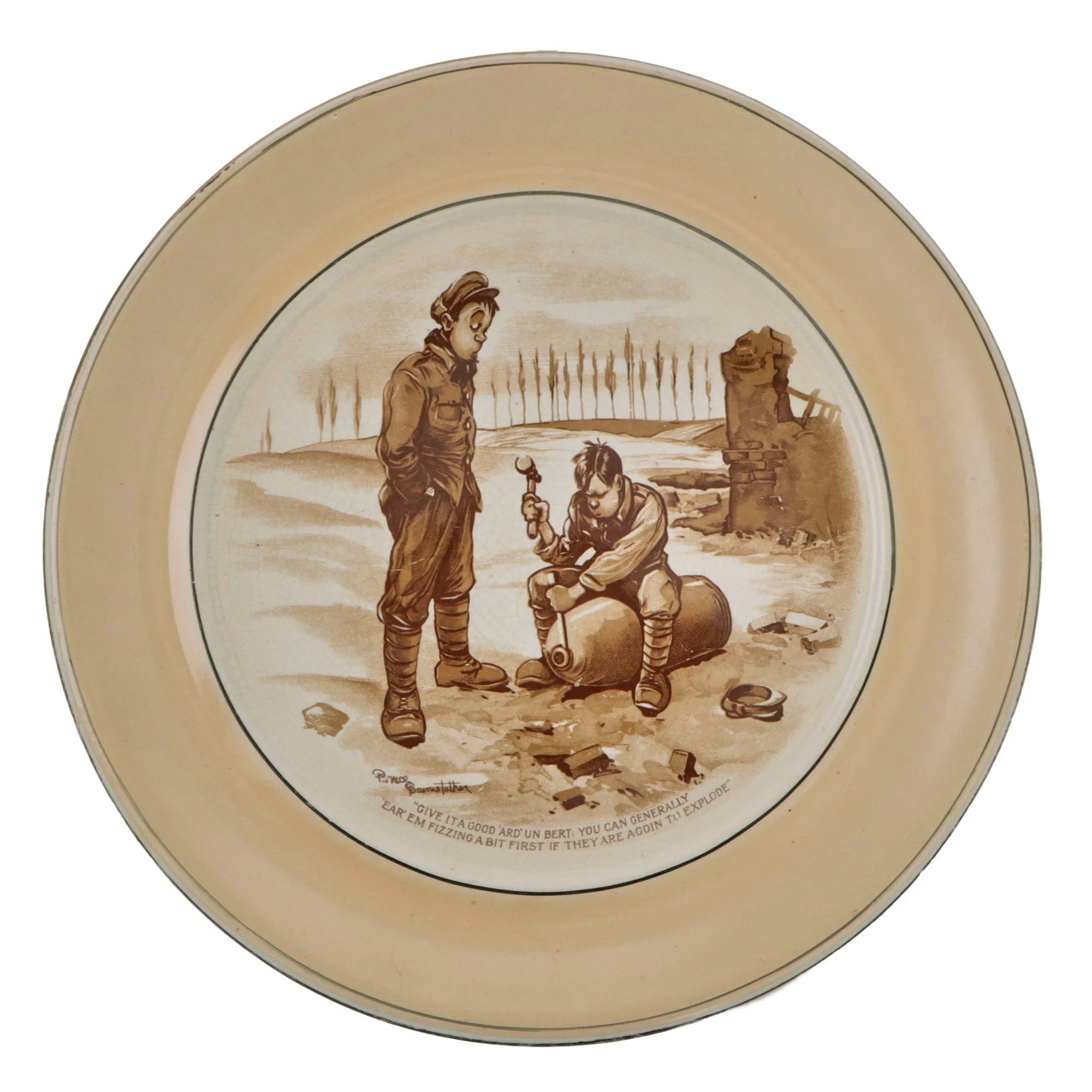 Original British WWI Bruce Bairnsfather Cartoon Books with War Relief Plates - Rare — image 4