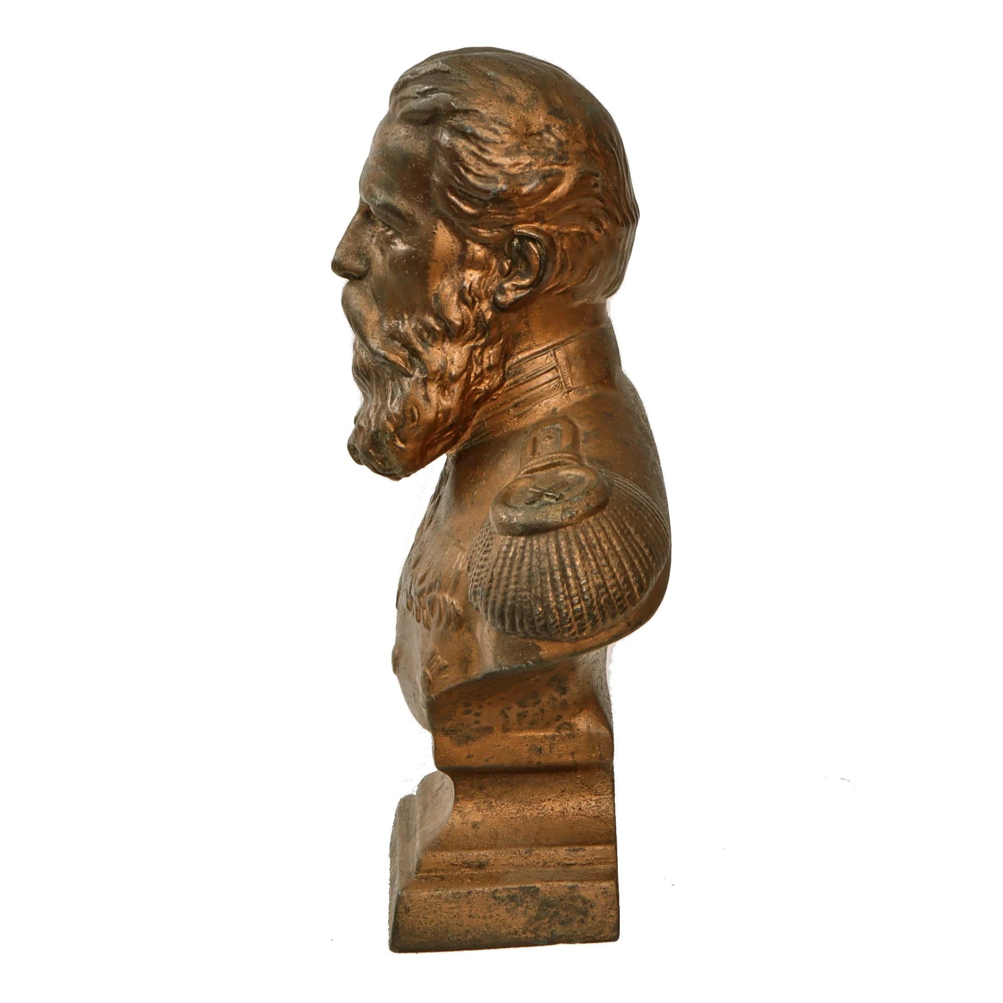 Original Imperial German Pre-WWI Frederick III German Emperor Bust - 6 ¼' Tall — image 5