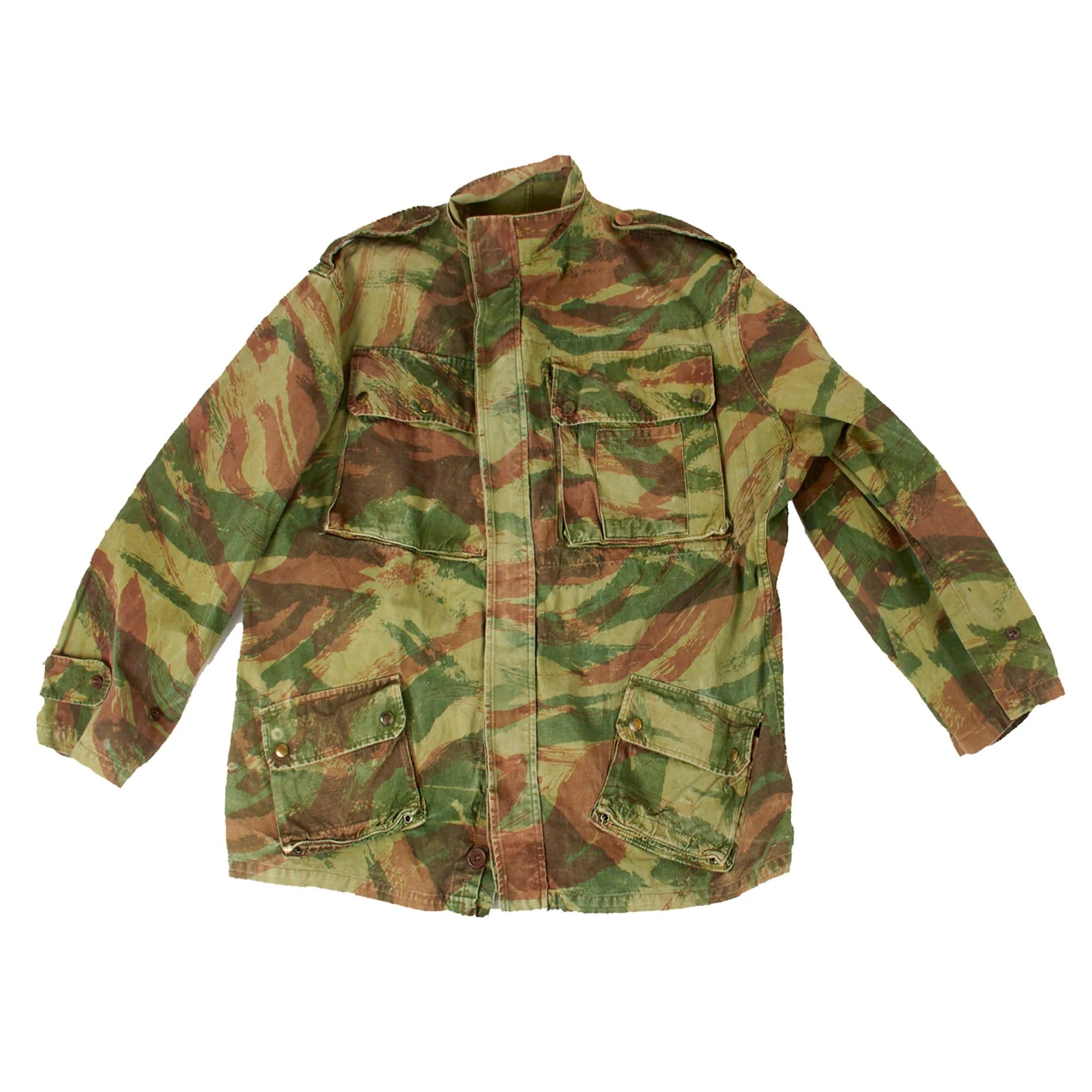 Original French First Indochina War Era TAP 47/52 Camouflage Parachute Smock - Dated 1952 — image 12