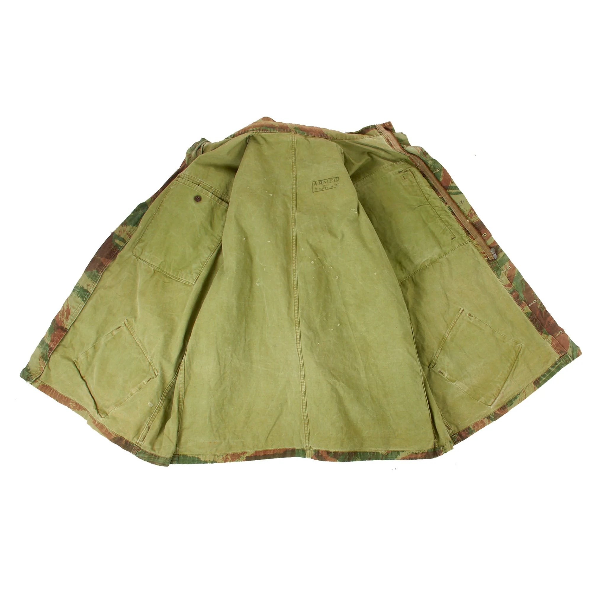 Original French First Indochina War Era TAP 47/52 Camouflage Parachute Smock - Dated 1952 — image 8
