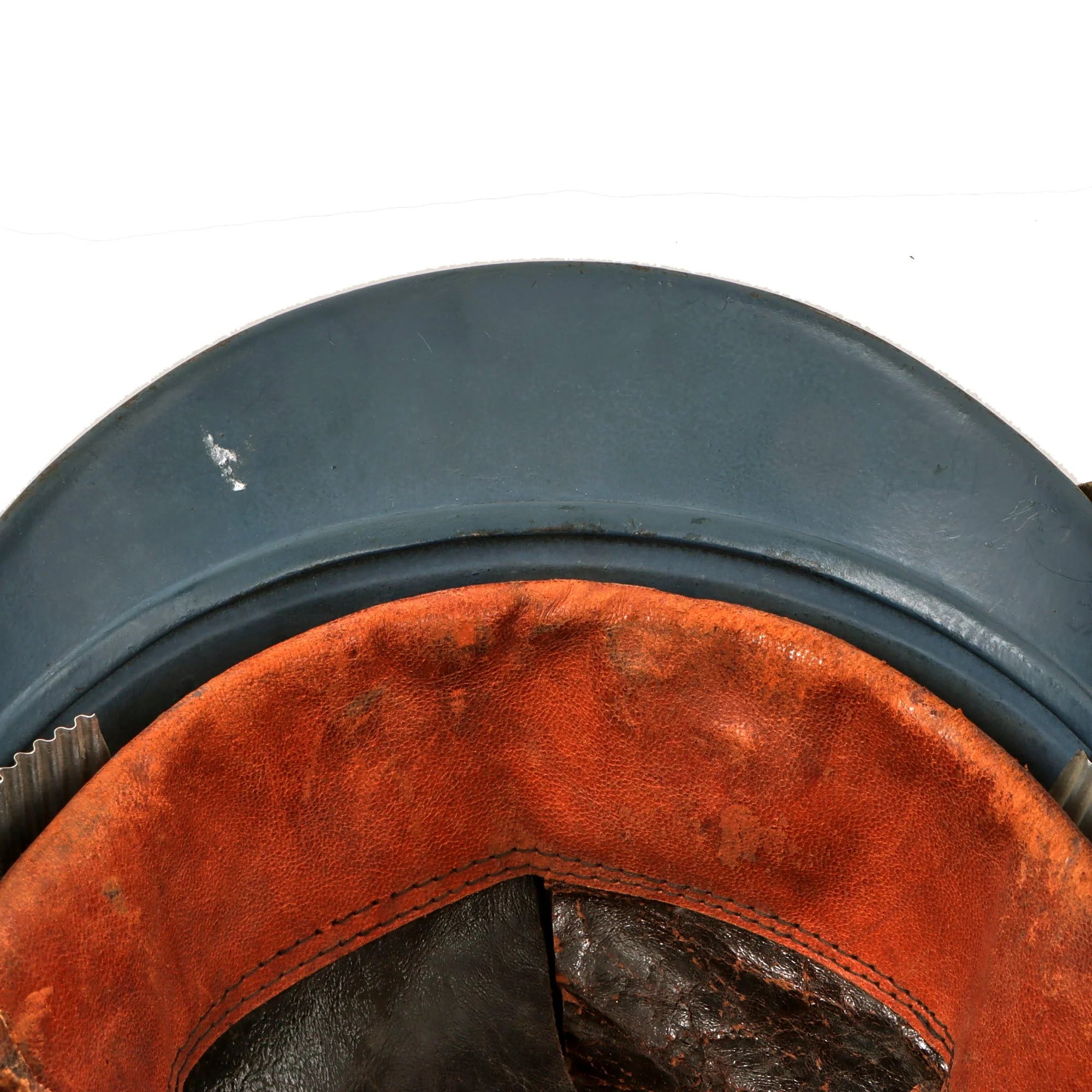 Original French Post-WWI 1920s Issue Model 1915 Air Force Adrian Helmet in Horizon Blue with 2nd Pattern Liner — image 12