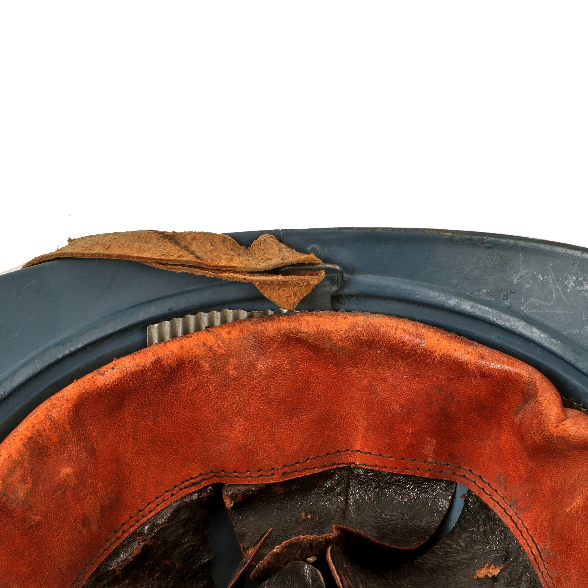 Original French Post-WWI 1920s Issue Model 1915 Air Force Adrian Helmet in Horizon Blue with 2nd Pattern Liner — image 13
