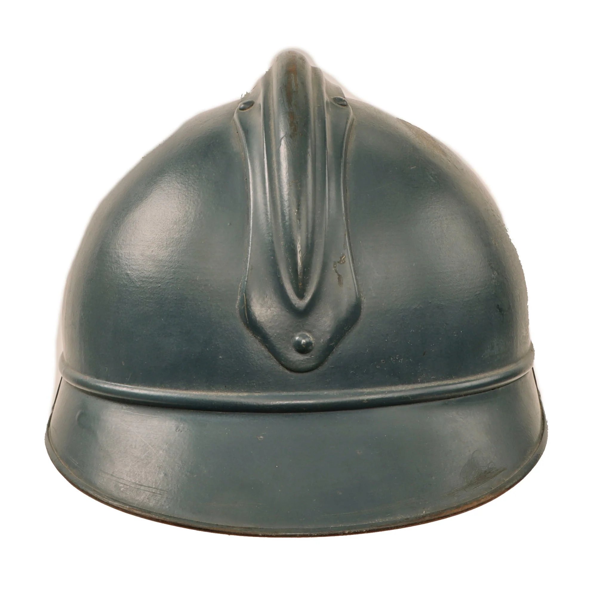 Original French Post-WWI 1920s Issue Model 1915 Air Force Adrian Helmet in Horizon Blue with 2nd Pattern Liner — image 6