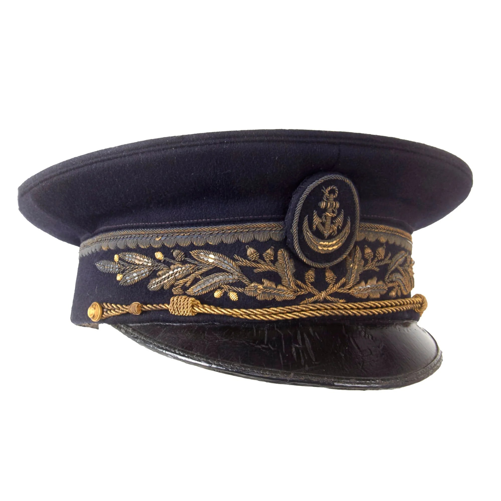 Original Vichy French WWII Colonial Navy Officer's Visor Cap by G. Talon of Paris — image 10
