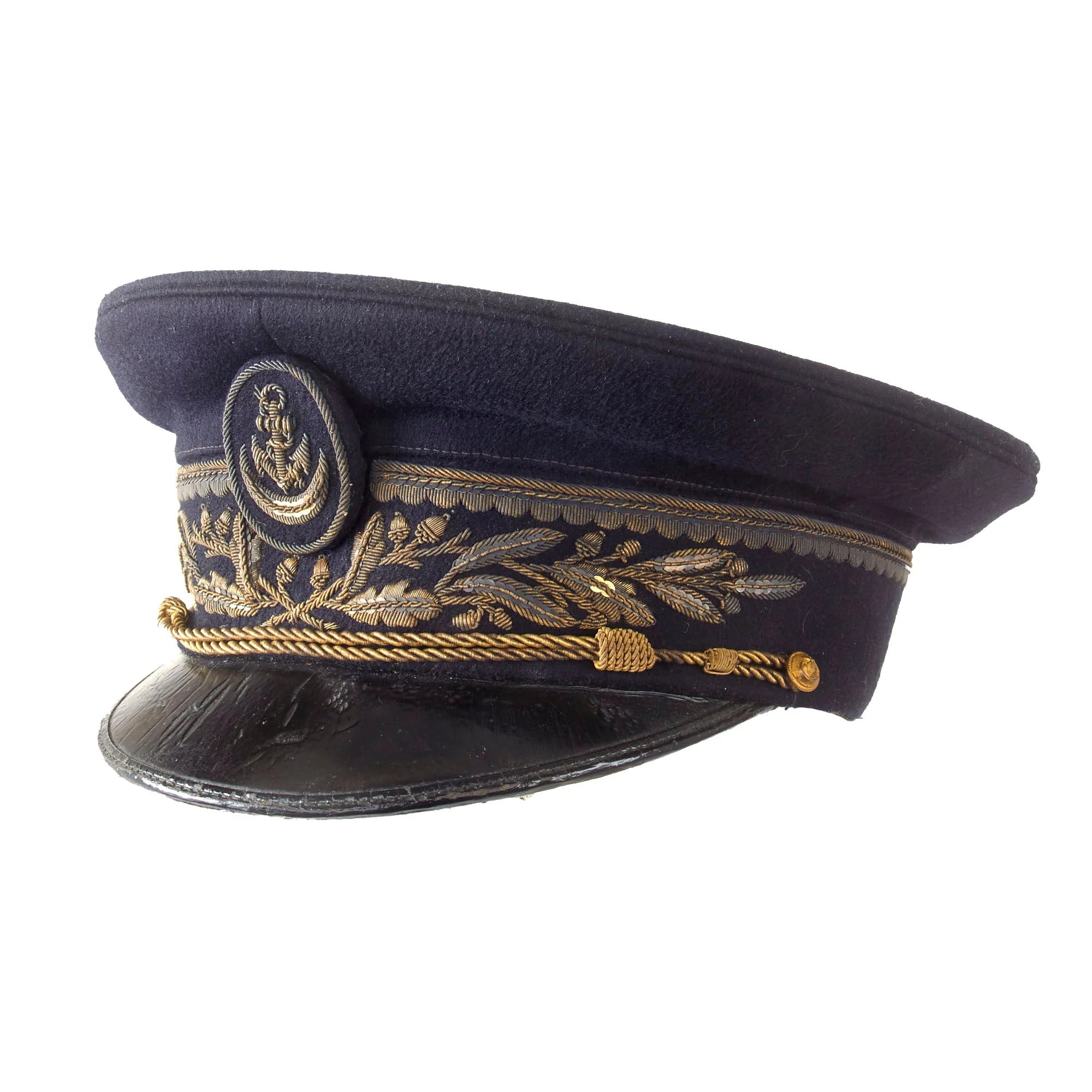Original Vichy French WWII Colonial Navy Officer's Visor Cap by G. Talon of Paris — image 2