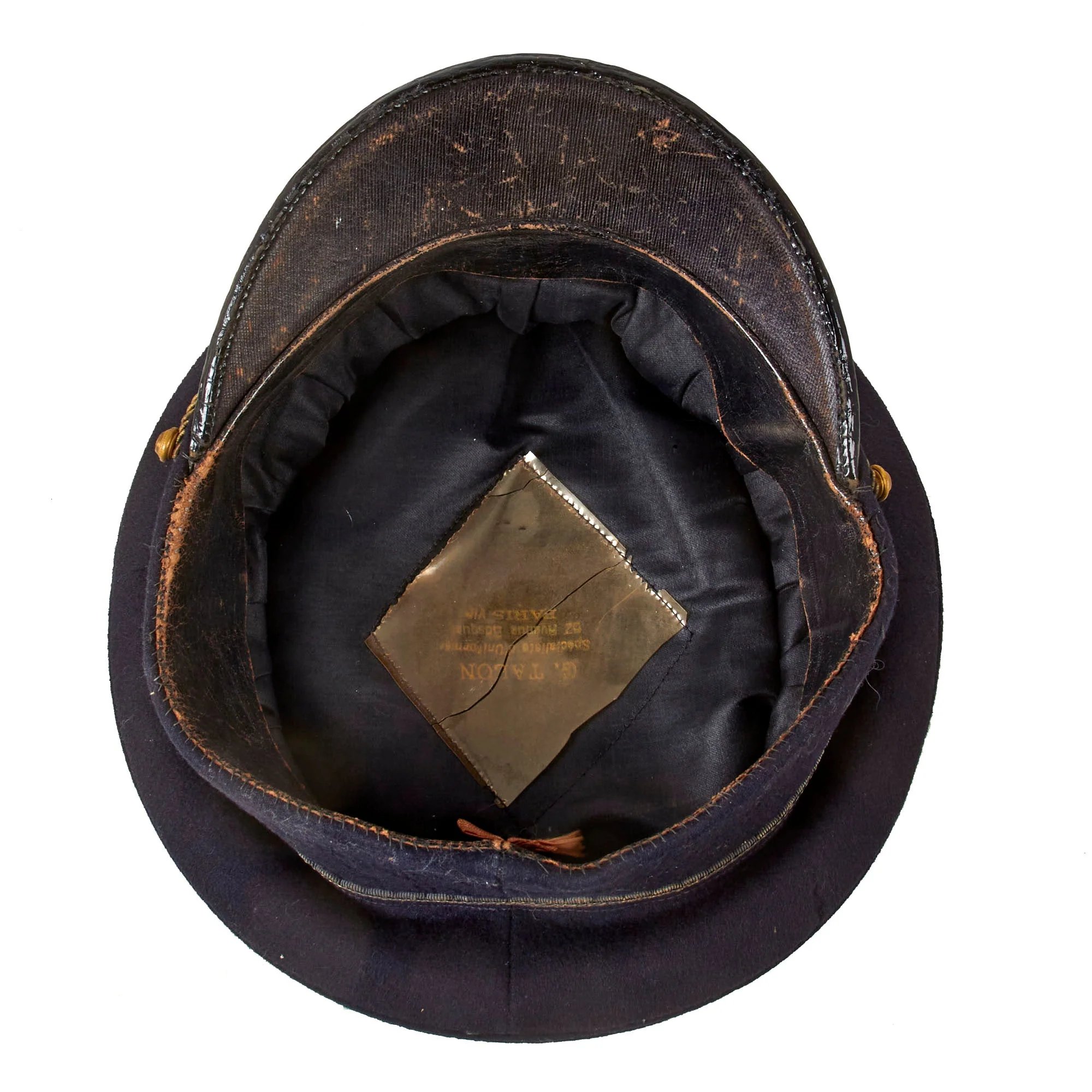 Original Vichy French WWII Colonial Navy Officer's Visor Cap by G. Talon of Paris — image 5
