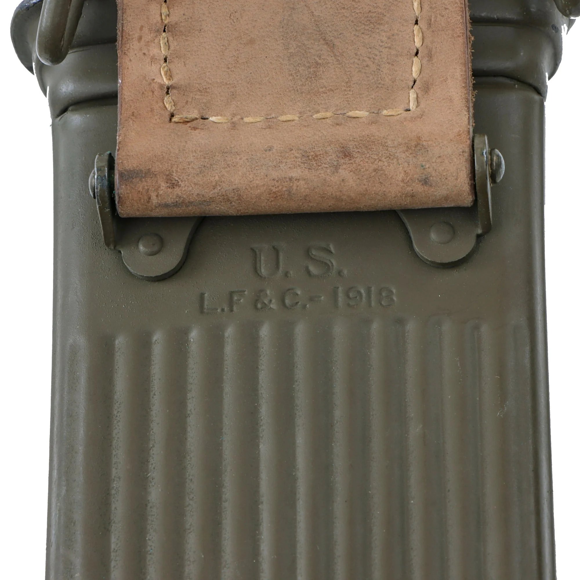 Original U.S. WWI Model 1917 Bolo Knife by Plumb St. Louis with Rare Steel Scabbard by L.F.&C dated 1918 — image 12