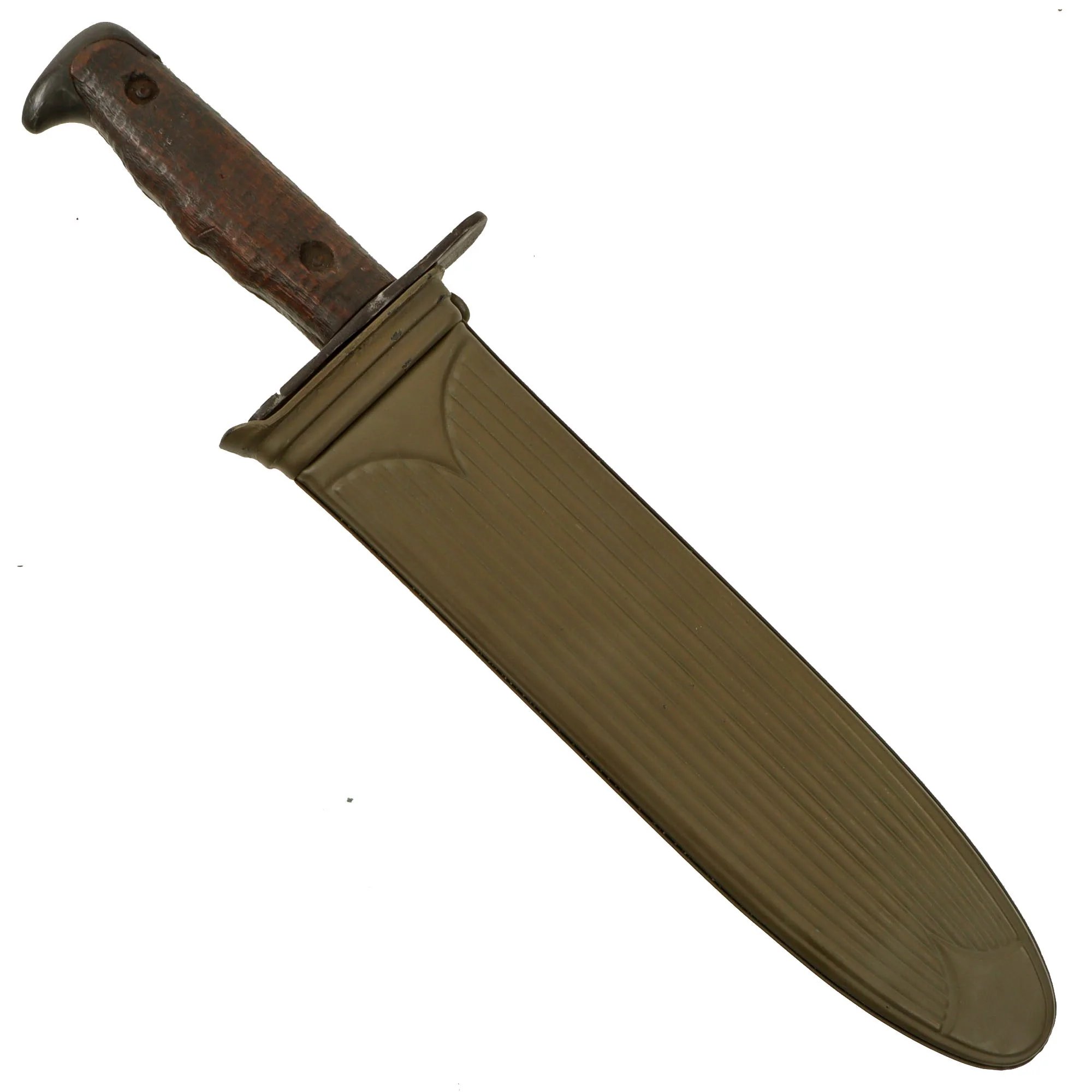 Original U.S. WWI Model 1917 Bolo Knife by Plumb St. Louis with Rare Steel Scabbard by L.F.&C dated 1918 — image 3