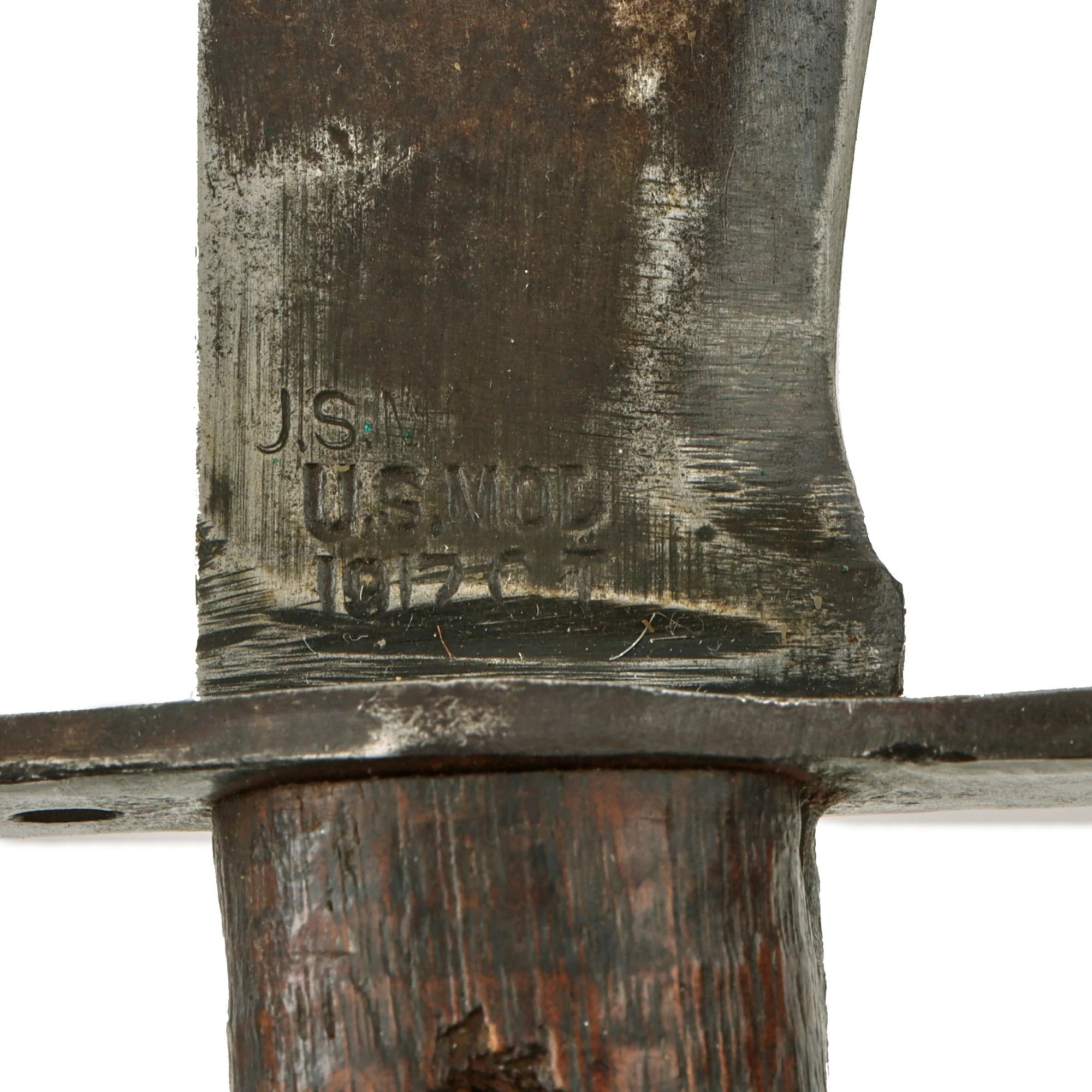 Original U.S. WWI Model 1917 Bolo Knife by Plumb St. Louis with Rare Steel Scabbard by L.F.&C dated 1918 — image 6