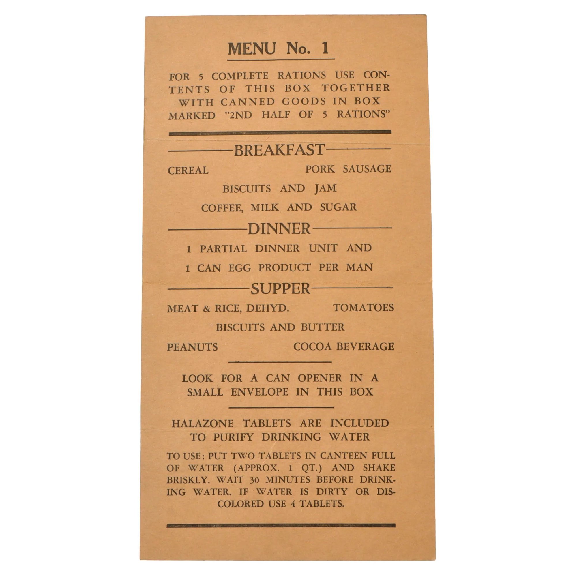 Original U.S. WWII Ration Lot Including Sealed Pemmican & Campbell's Celery Soup - Malted Milk Tablets, Gum, and Pure Mustard Flour — image 2