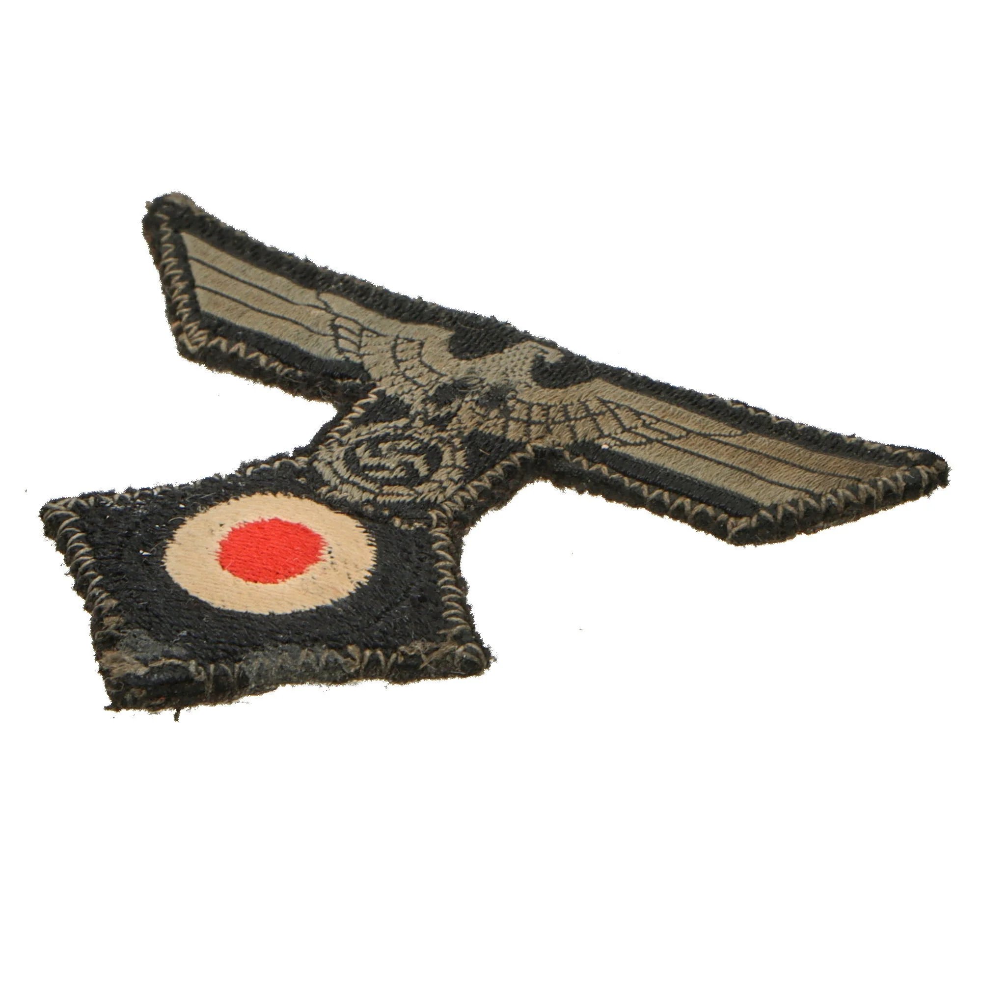 Original German WWII Cutoff Panzer BeVo Cap Eagle and Cockade Insignia — image 3