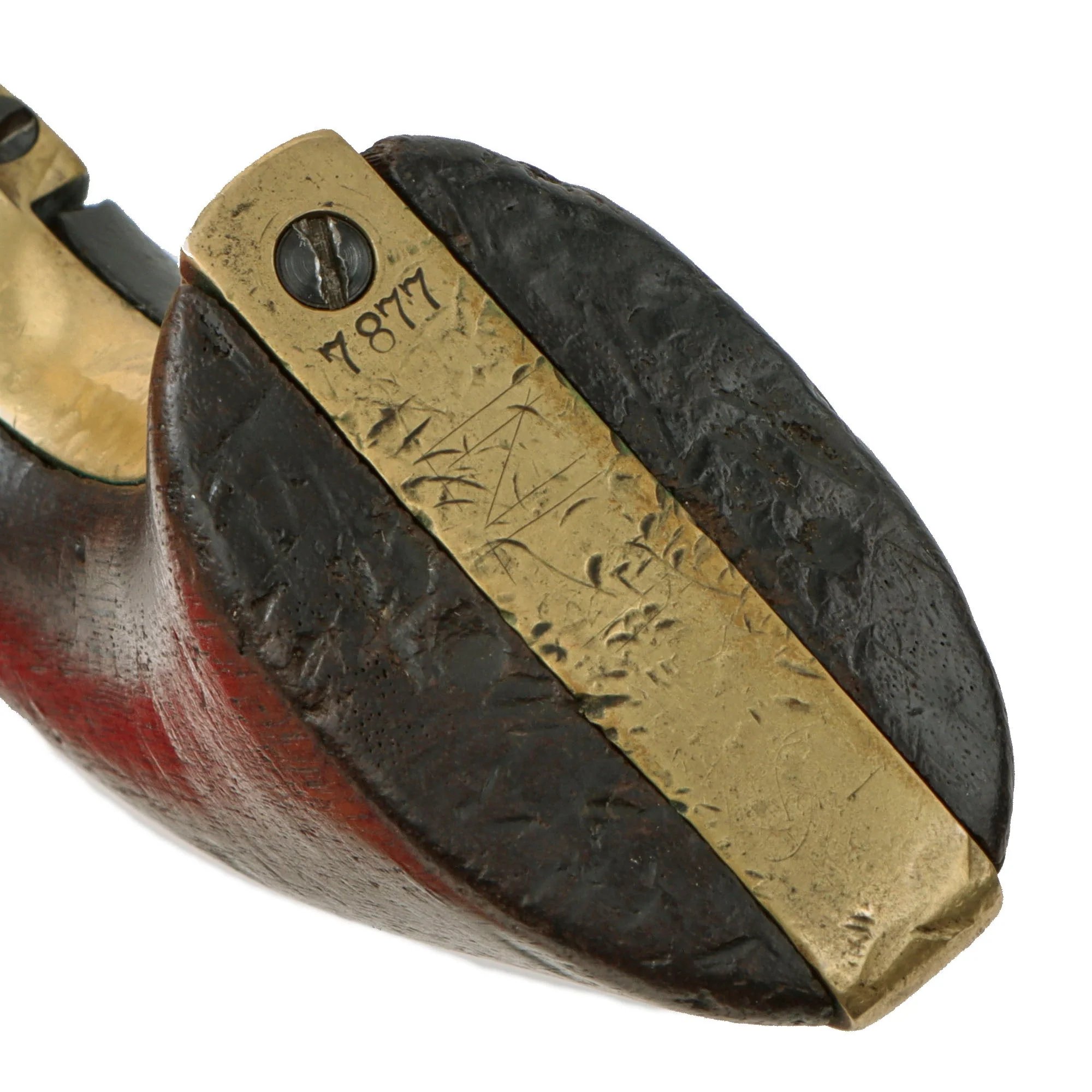 Original U.S. Civil War Colt Model 1861 Navy .36cal Percussion Revolver Made in 1862 with Custom Wood Case and Accessories - Serial 7877 — image 12