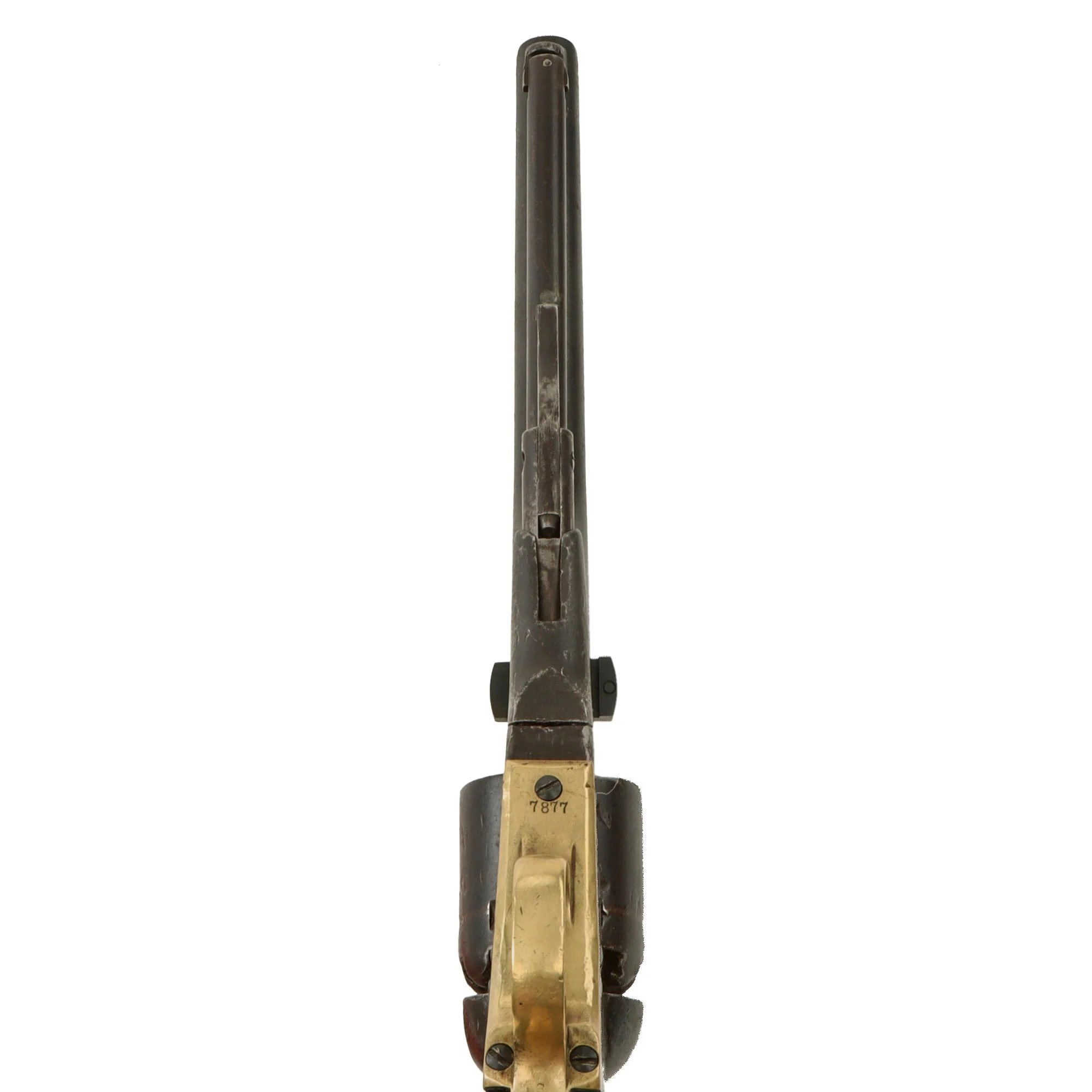 Original U.S. Civil War Colt Model 1861 Navy .36cal Percussion Revolver Made in 1862 with Custom Wood Case and Accessories - Serial 7877 — image 25