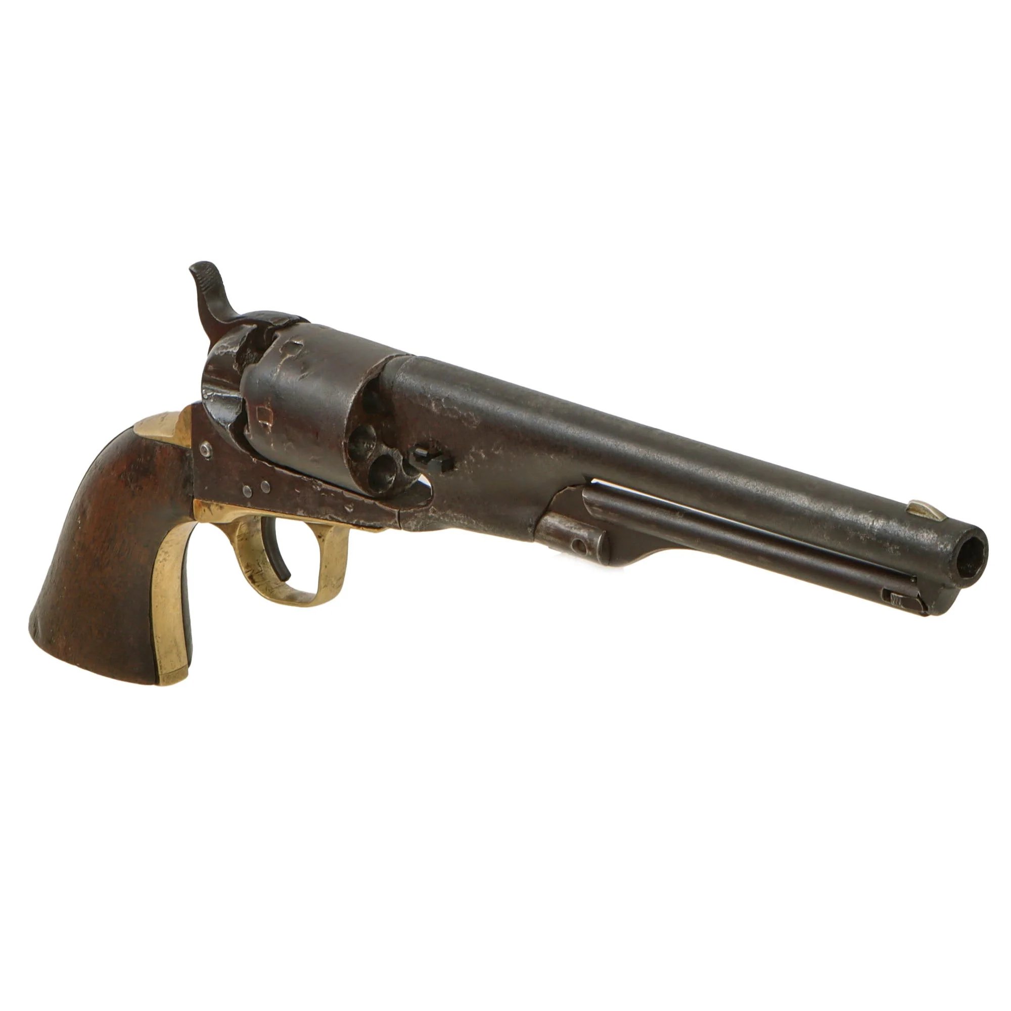 Original U.S. Civil War Colt Model 1861 Navy .36cal Percussion Revolver Made in 1862 with Custom Wood Case and Accessories - Serial 7877 — image 7