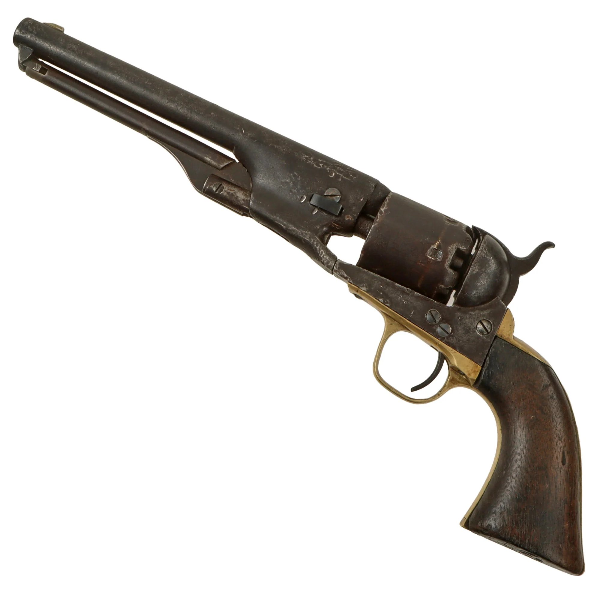 Original U.S. Civil War Colt Model 1861 Navy .36cal Percussion Revolver Made in 1862 with Custom Wood Case and Accessories - Serial 7877 — image 9