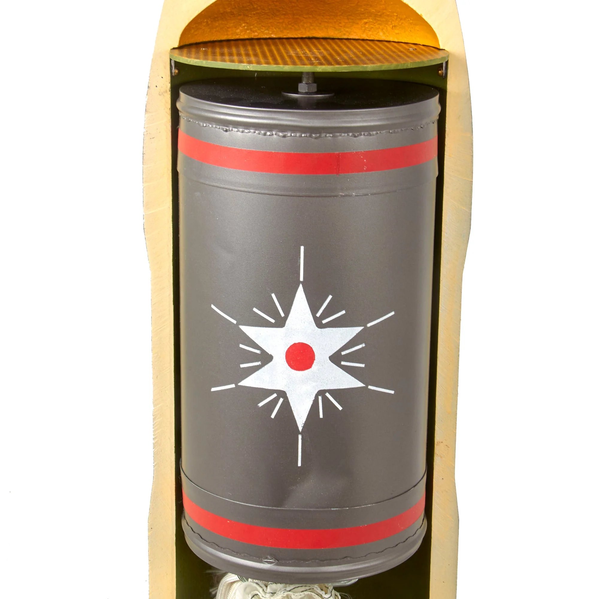 Original German WWII Inert 203mm Railway Gun Flare Projectile EOD Training Cutaway - Outstandingly Rare — image 12