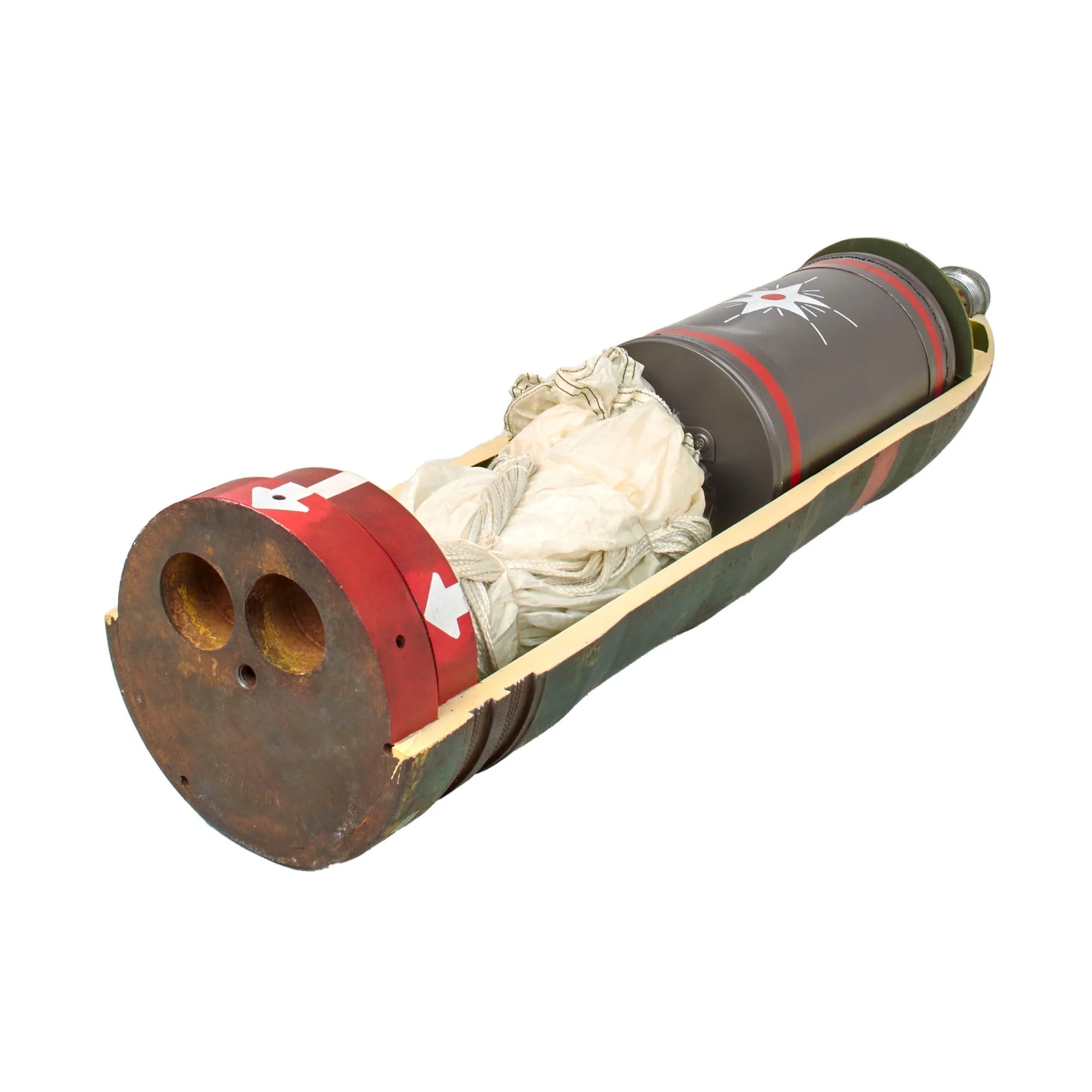 Original German WWII Inert 203mm Railway Gun Flare Projectile EOD Training Cutaway - Outstandingly Rare — image 14