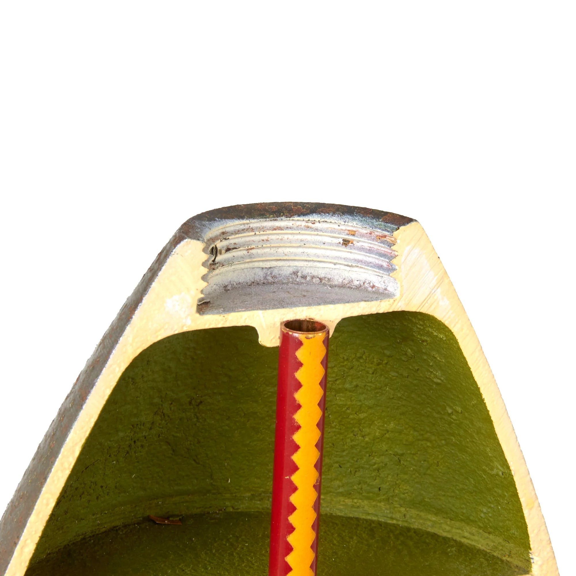 Original German WWII Inert 203mm Railway Gun Flare Projectile EOD Training Cutaway - Outstandingly Rare — image 8