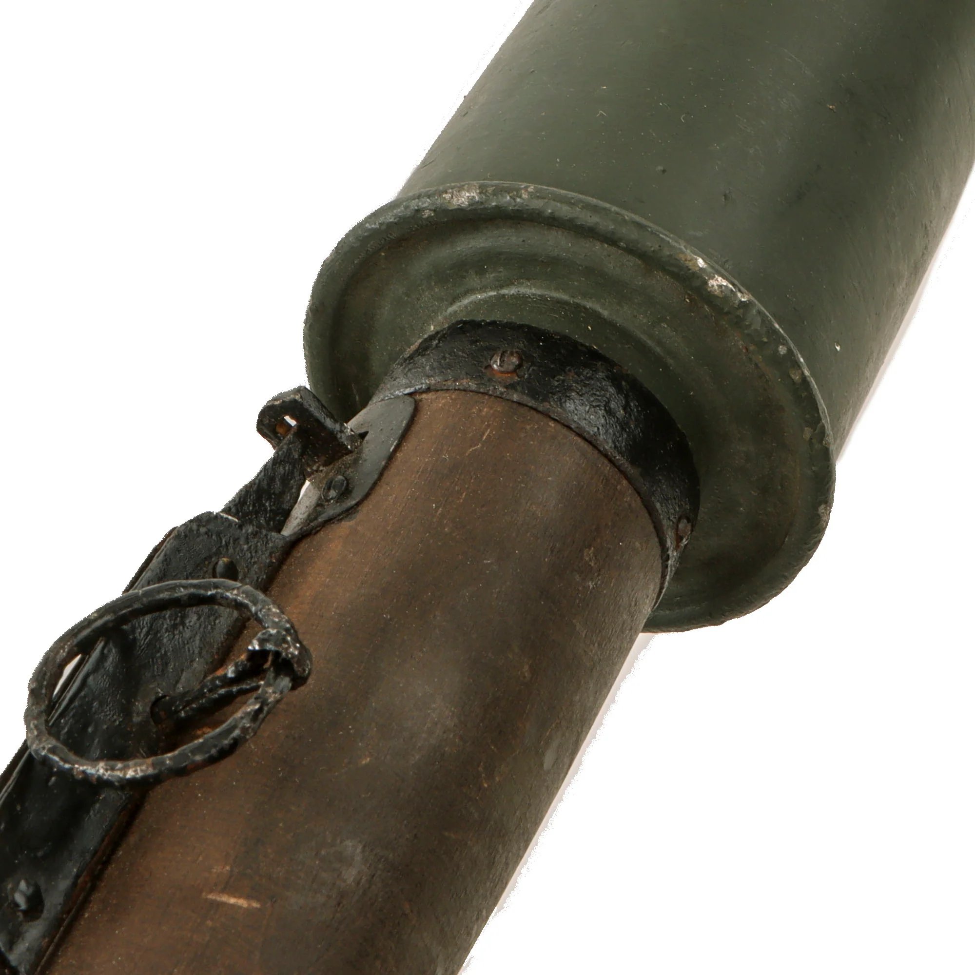 Original German WWI Inert M1915 Poppenberg Percussion Stick Hand Grenade Head & Fittings with Reproduction Wooden Handle- Stielhandgranate — image 7