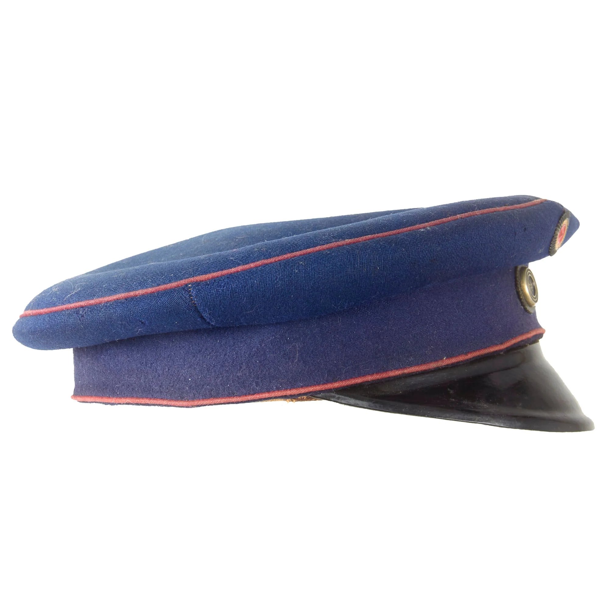 Original Imperial German WWI Prussian Dark Blue Landwehr Reserve NCO Visor Cap - Dunkelblau — image 11