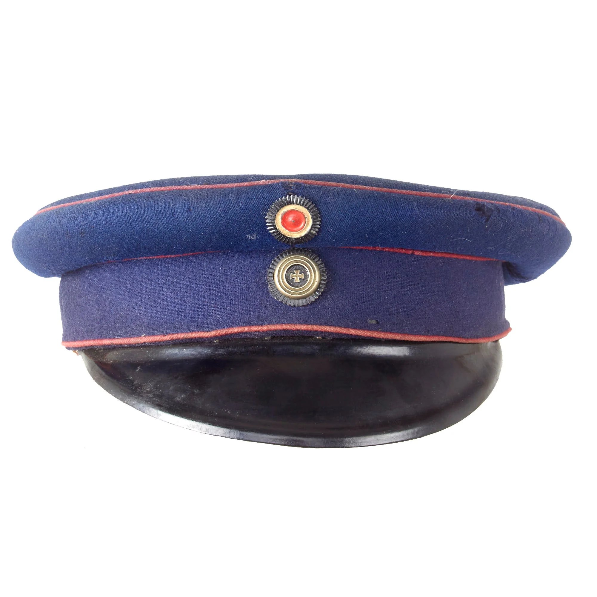 Original Imperial German WWI Prussian Dark Blue Landwehr Reserve NCO Visor Cap - Dunkelblau — image 13
