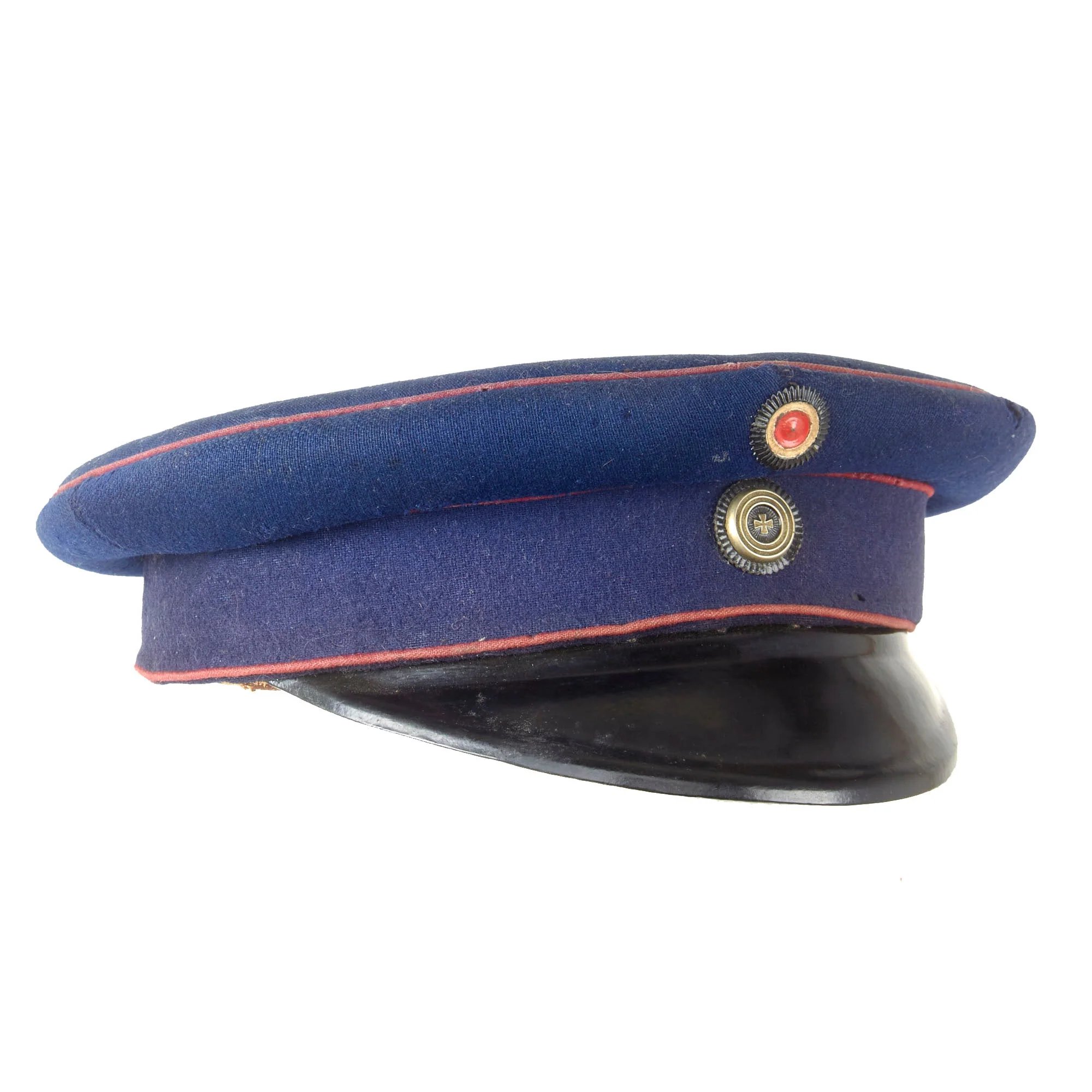 Original Imperial German WWI Prussian Dark Blue Landwehr Reserve NCO Visor Cap - Dunkelblau — image 2
