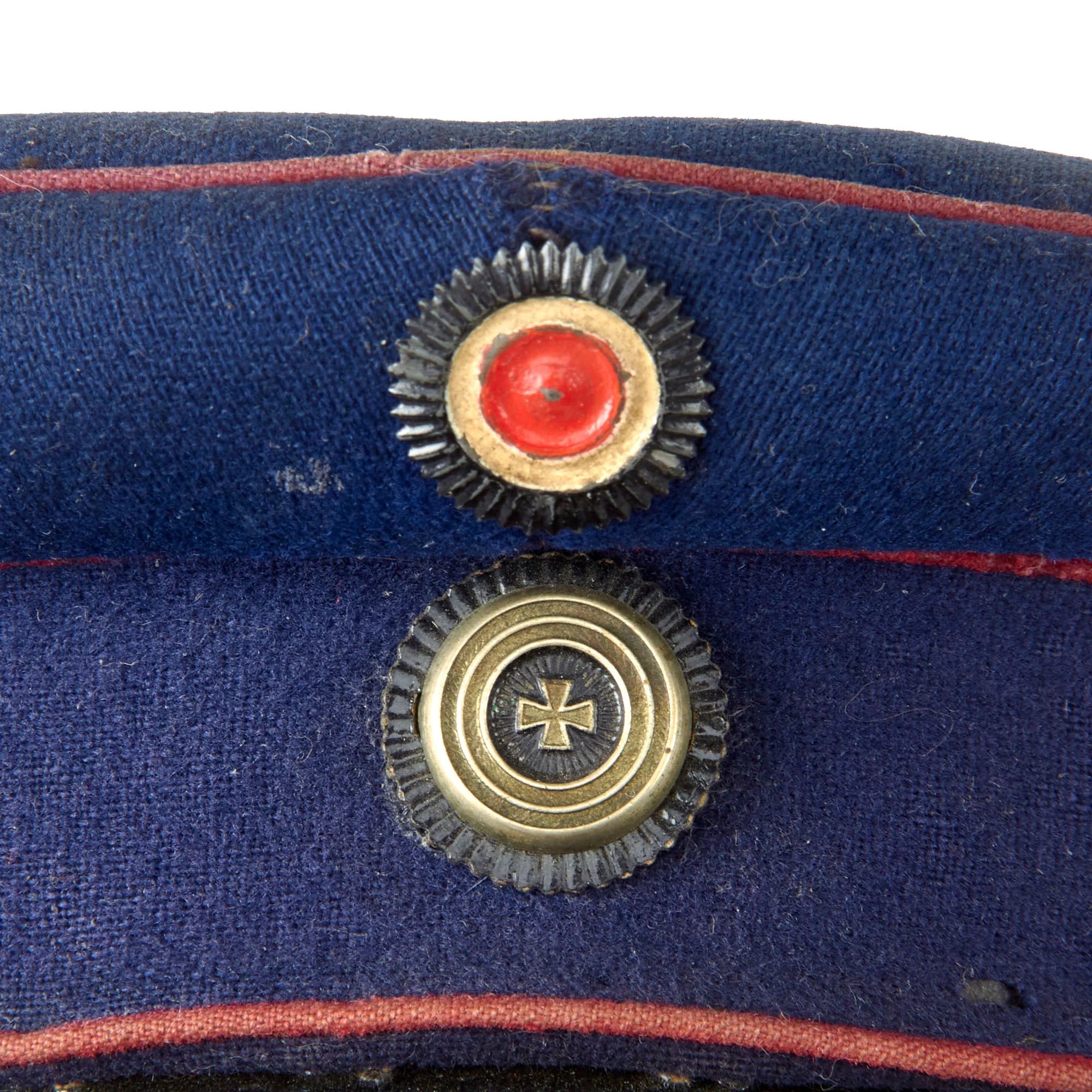 Original Imperial German WWI Prussian Dark Blue Landwehr Reserve NCO Visor Cap - Dunkelblau — image 4