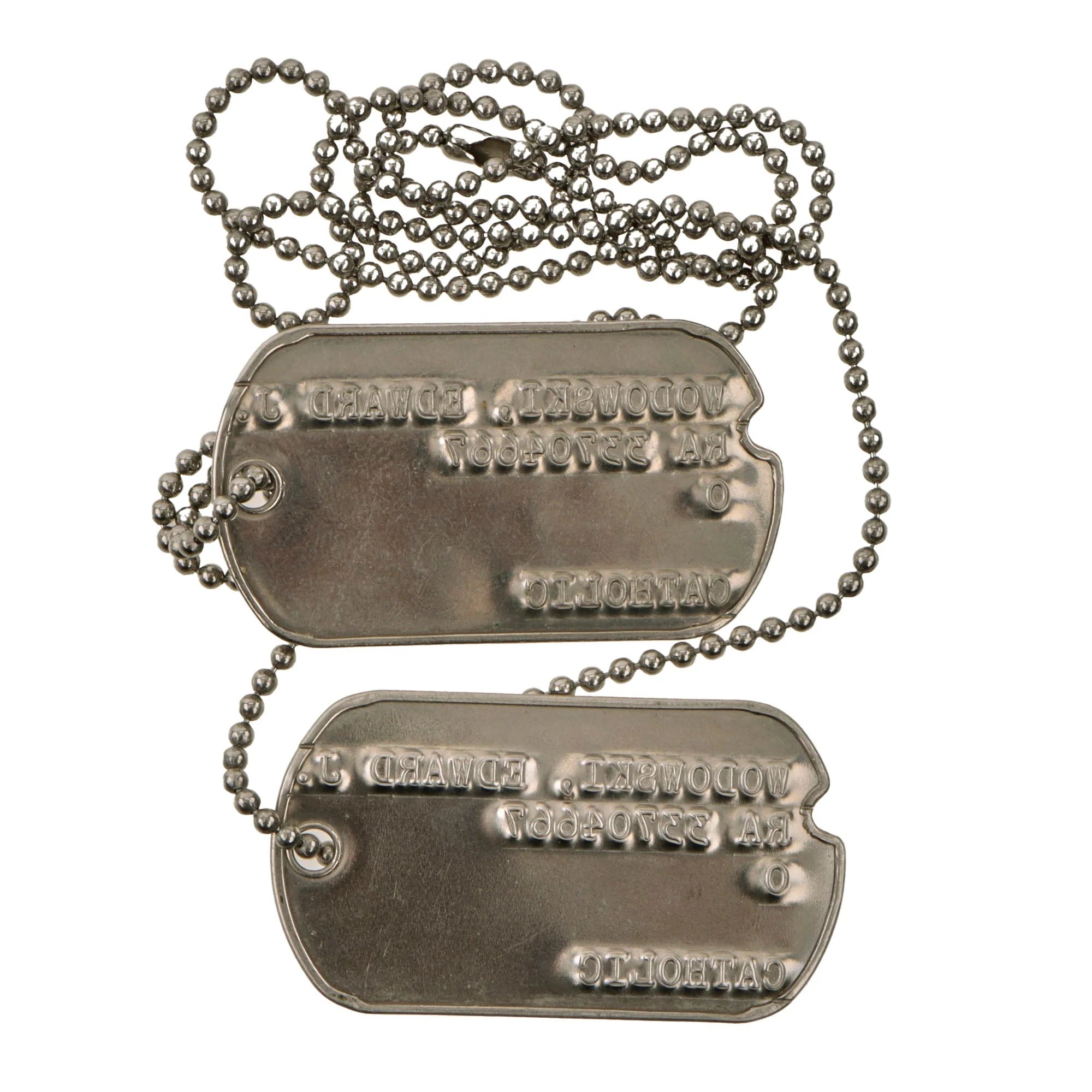 Original U.S. WWII & Korean War Dog Tag & Insignia Grouping to 508th PIR 82nd Airborne Paratrooper, 187th PIR in Korea Edward J. Wodowski 'Woody' — image 3