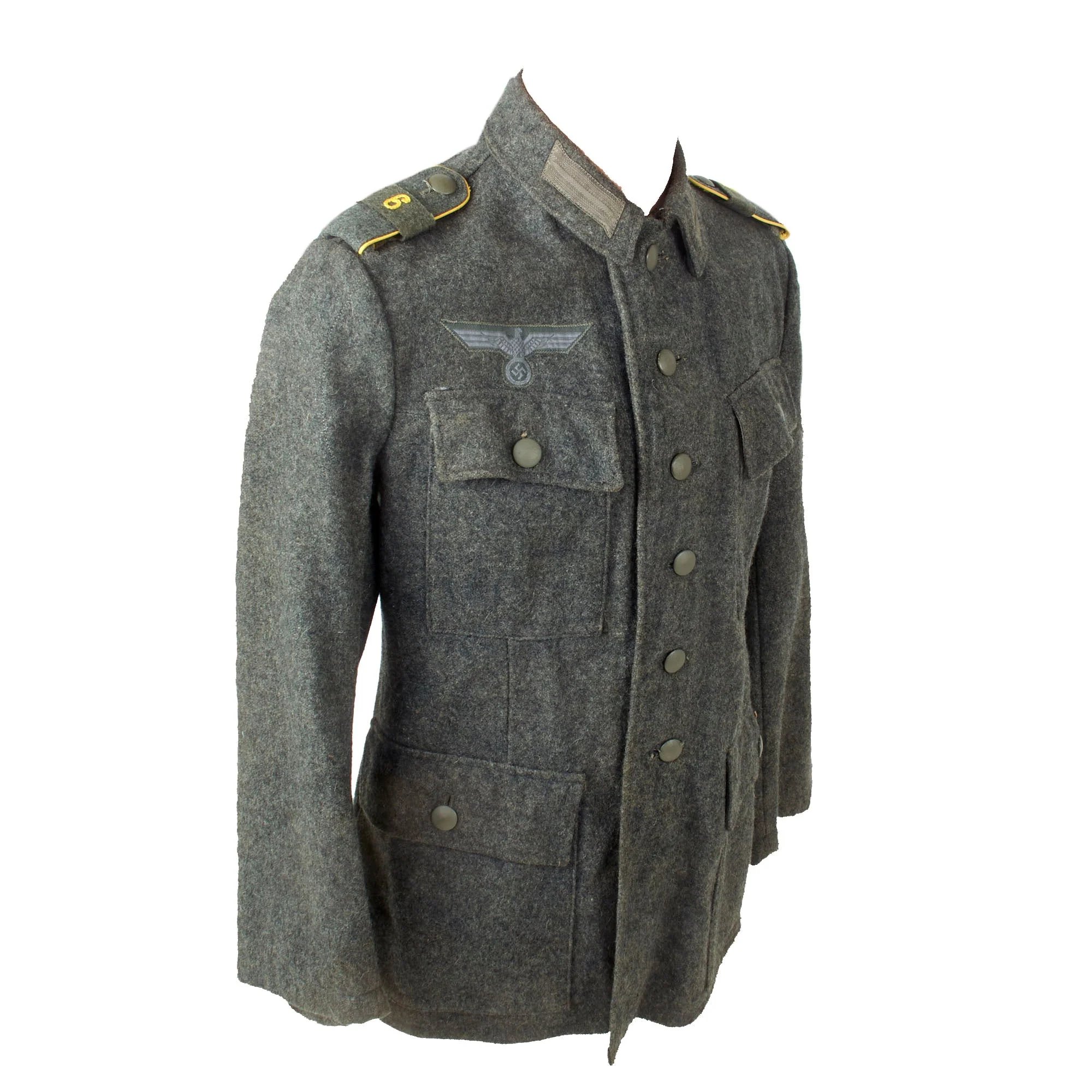 Original German WWII Heer Army 6th Division Signals Detachment Enlisted M43 Combat Tunic - Dated 1944 — image 11