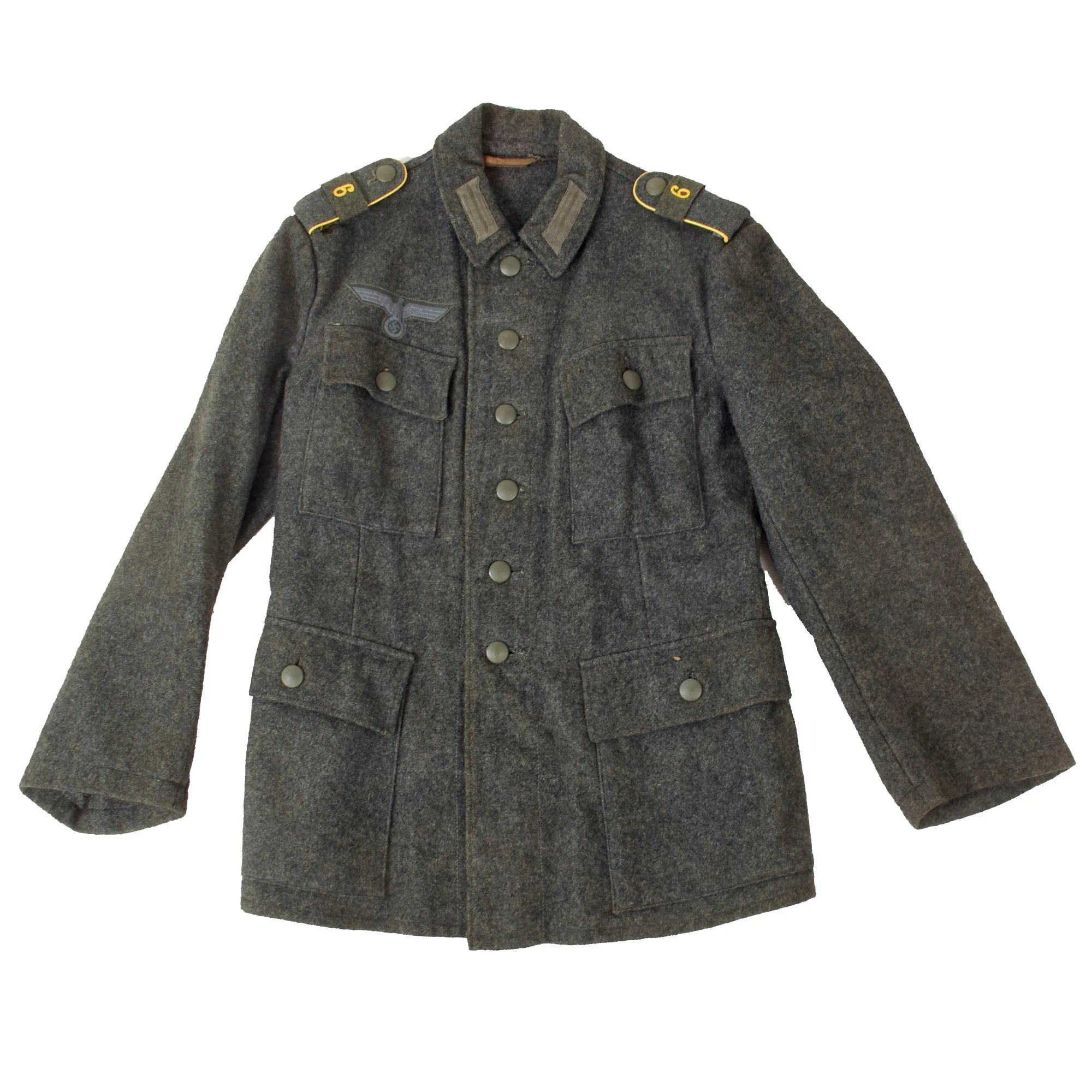 Original German WWII Heer Army 6th Division Signals Detachment Enlisted M43 Combat Tunic - Dated 1944 — image 16