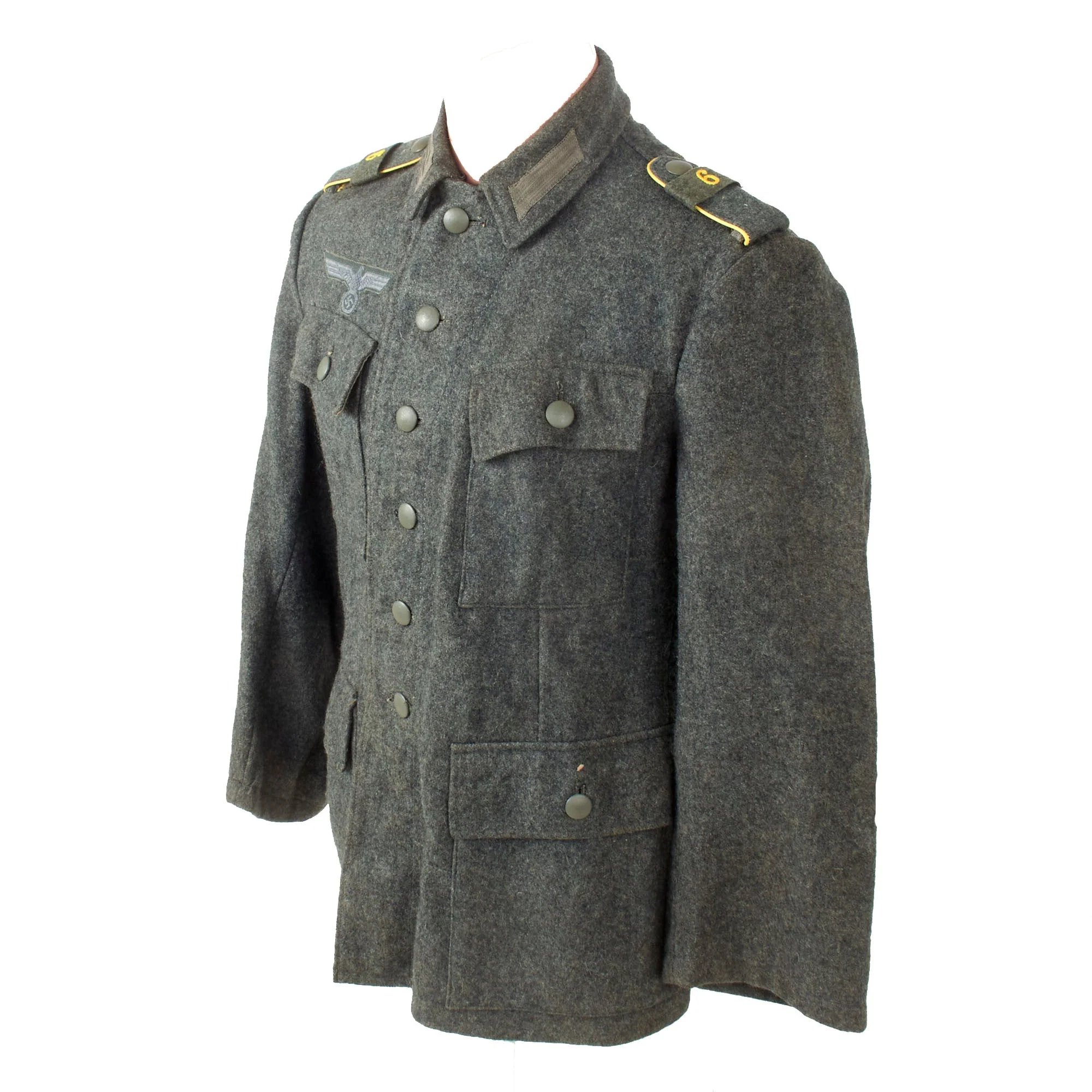 Original German WWII Heer Army 6th Division Signals Detachment Enlisted M43 Combat Tunic - Dated 1944 — image 3