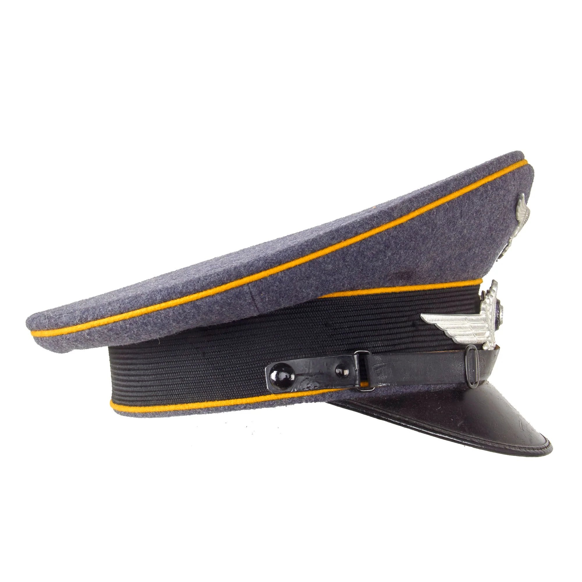 Original German WWII Unit Marked 1938 Dated Luftwaffe Flight Branch EM/NCO Schirmmütze Visor Cap by Gebrüder Alm - size 57 — image 11