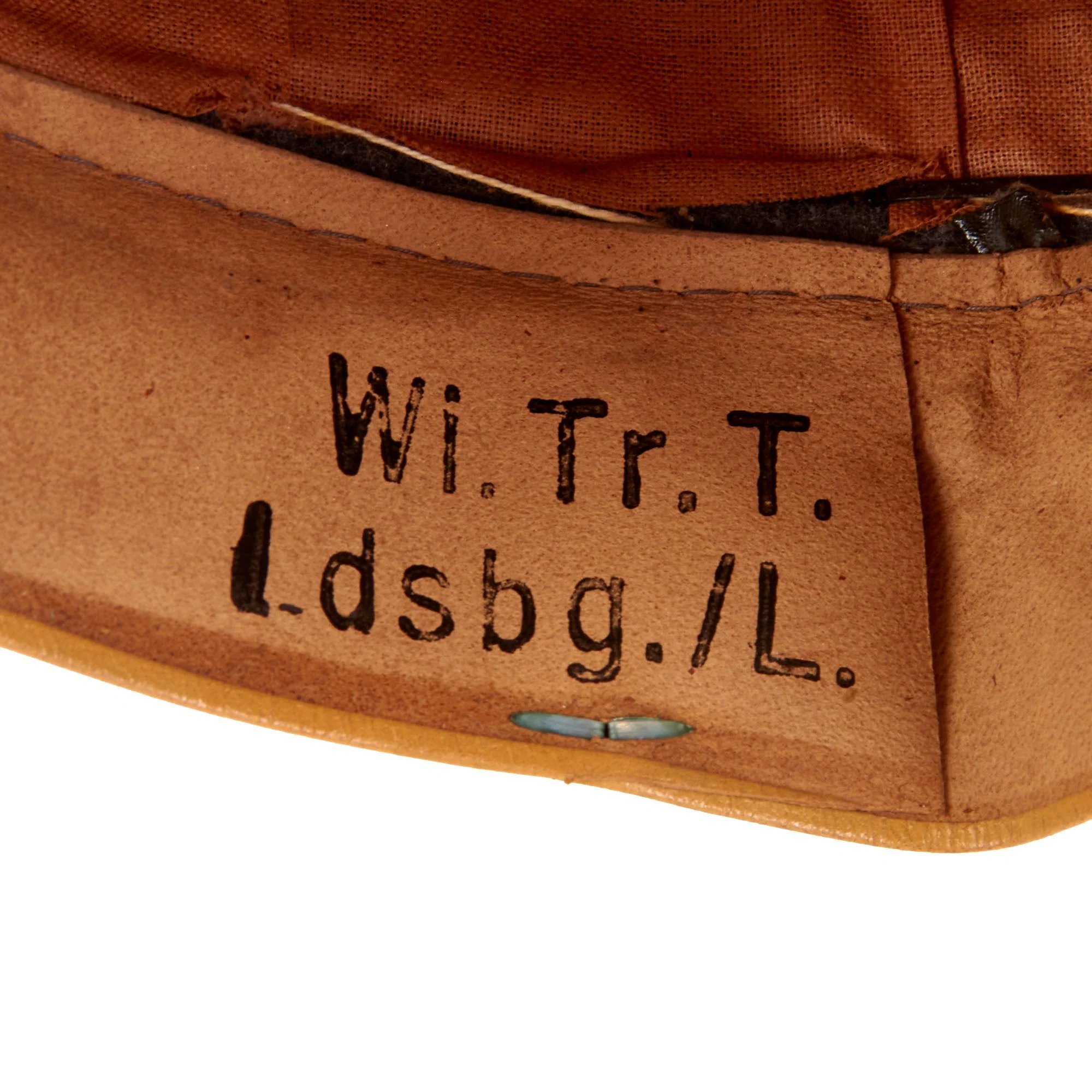 Original German WWII Unit Marked 1938 Dated Luftwaffe Flight Branch EM/NCO Schirmmütze Visor Cap by Gebrüder Alm - size 57 — image 6