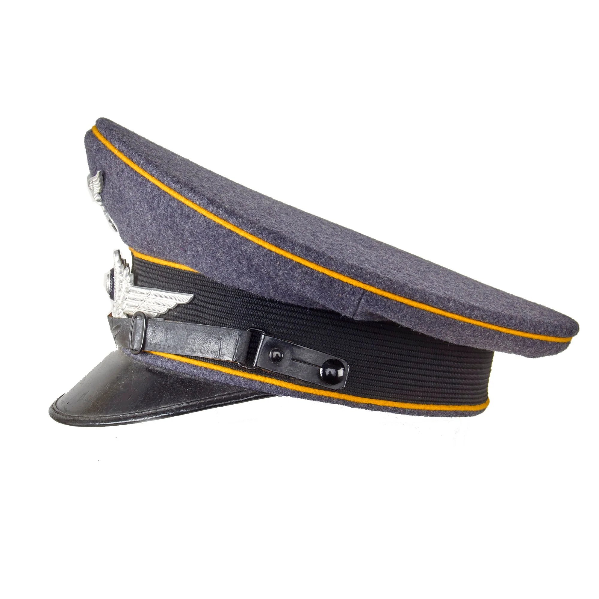 Original German WWII Unit Marked 1938 Dated Luftwaffe Flight Branch EM/NCO Schirmmütze Visor Cap by Gebrüder Alm - size 57 — image 9