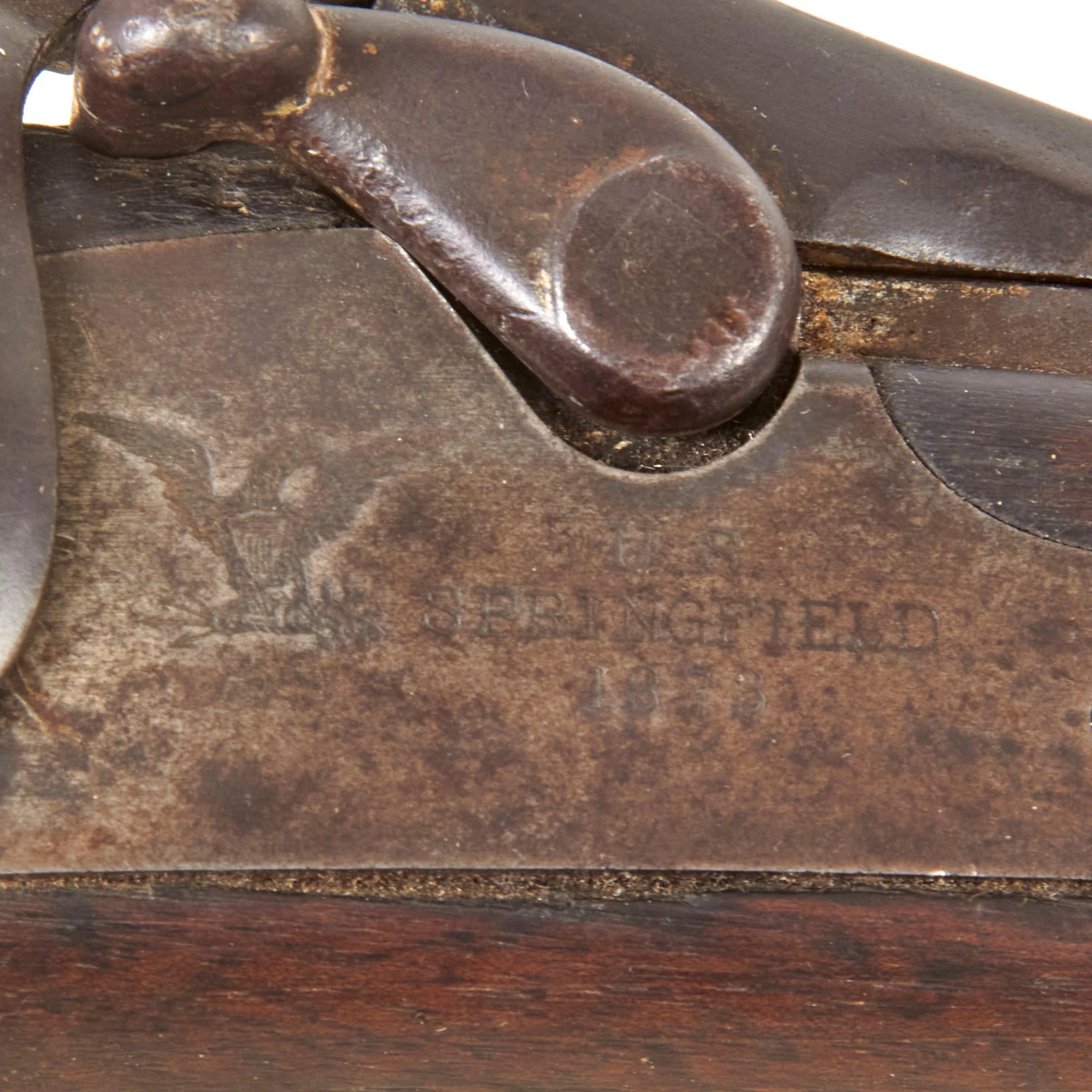 Original U.S. Early Springfield Trapdoor Model 1873 Saddle Ring Carbine - Rebarreled and Smoothbored to 32 Gauge - Circa 1875 — image 10