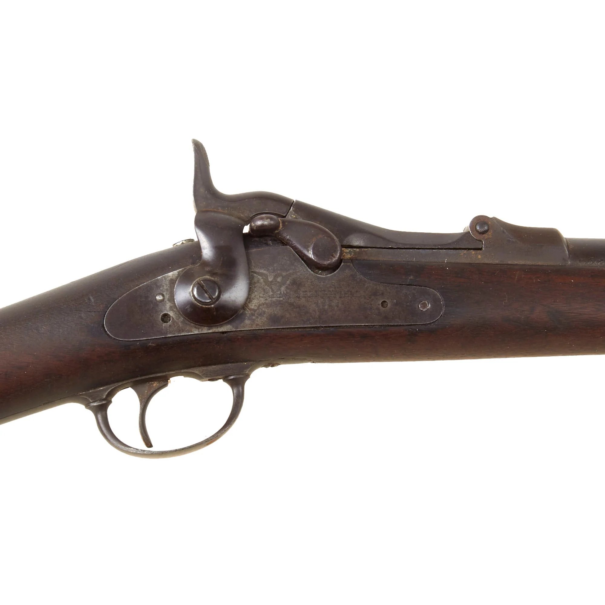 Original U.S. Early Springfield Trapdoor Model 1873 Saddle Ring Carbine - Rebarreled and Smoothbored to 32 Gauge - Circa 1875 — image 6