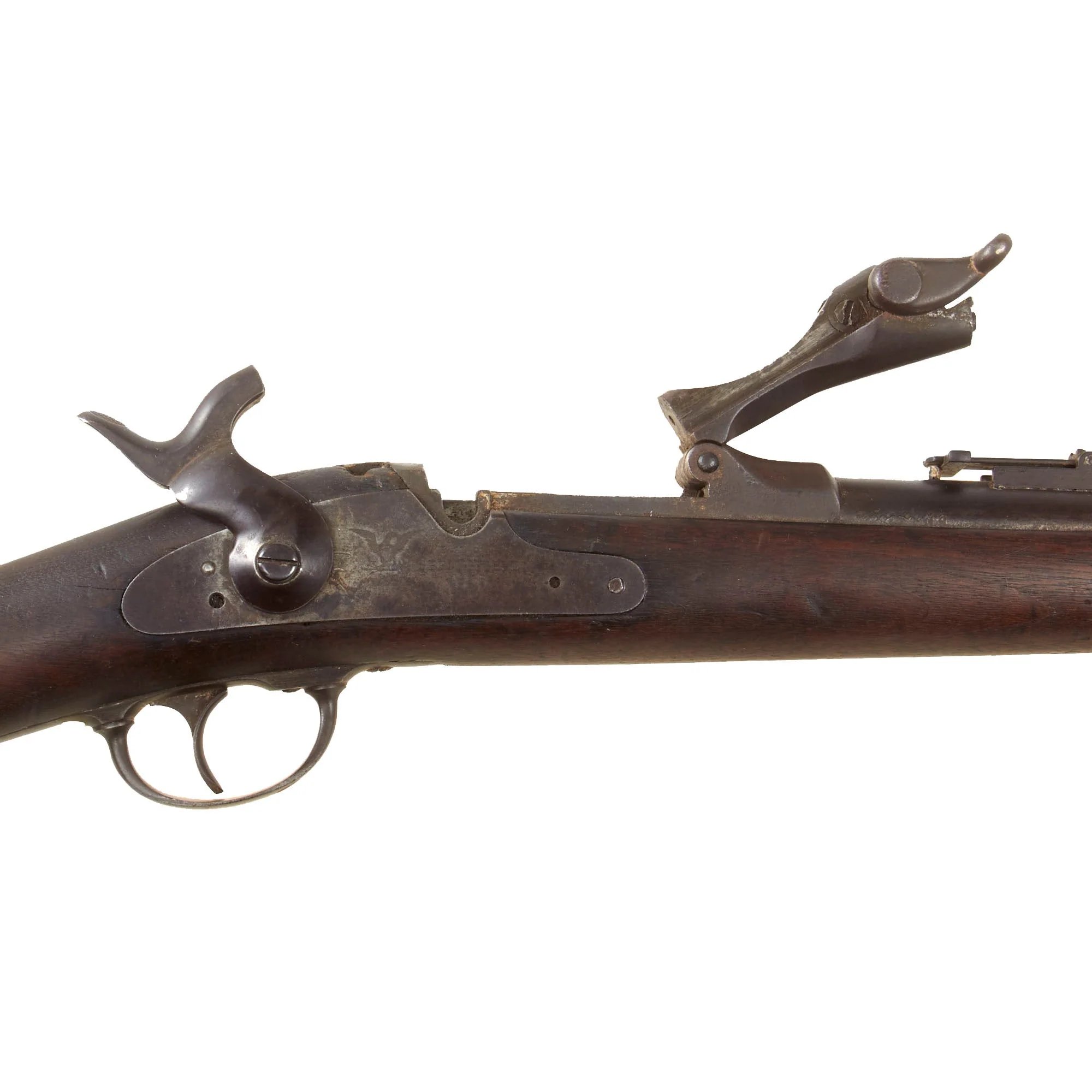 Original U.S. Early Springfield Trapdoor Model 1873 Saddle Ring Carbine - Rebarreled and Smoothbored to 32 Gauge - Circa 1875 — image 8