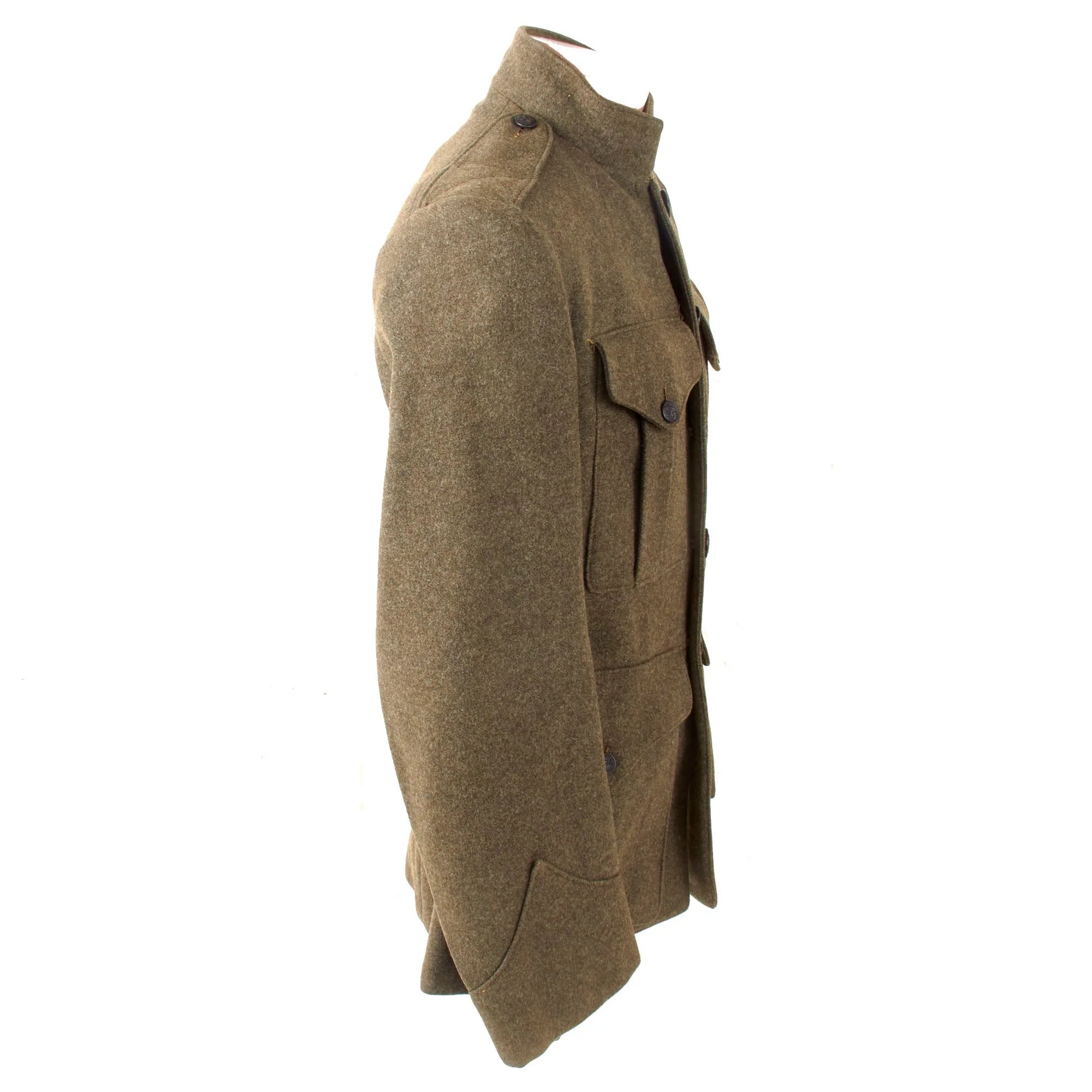 Original U.S. WWI Machine Gun Company, 13th Regiment USMC P1917 Marine Corps Forest Green Uniform Tunic & Matching Breeches - Dated 1918 — image 12