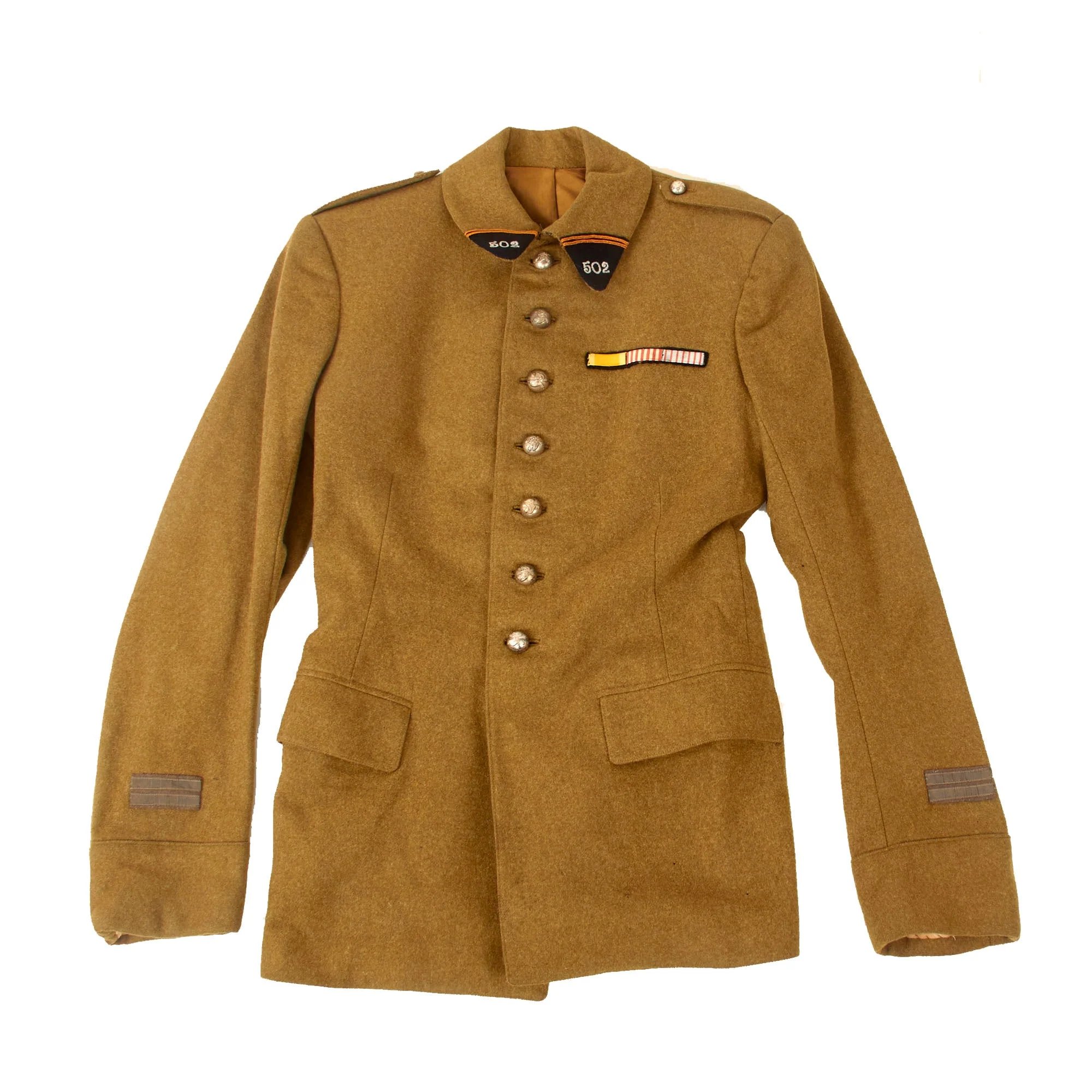 Original French WWII 502nd Tank Regiment Régiment de Chars de Combat Lieutenant Officer's Uniform Tunic with Ribbon Bar — image 15